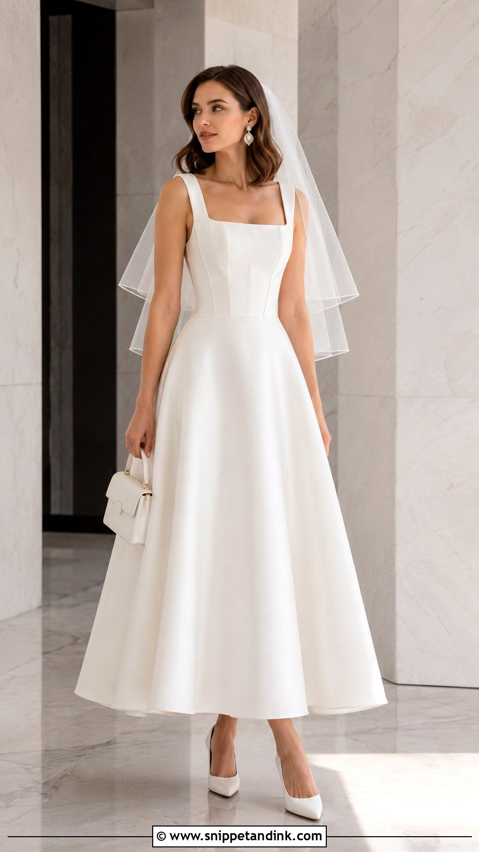 Square Neck A Line Corset Wedding Dress - Snippet and Ink - 20 A Line Corset Wedding Dress Ideas