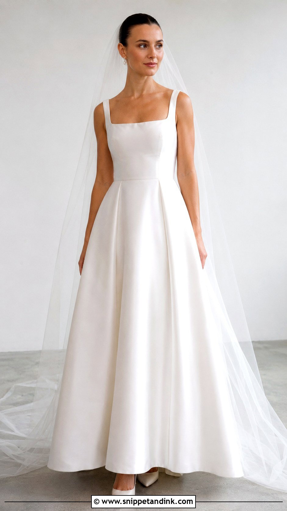 Square Neck A Line Wedding Dress - Snippet and Ink - 30 Wedding Dresses a Line