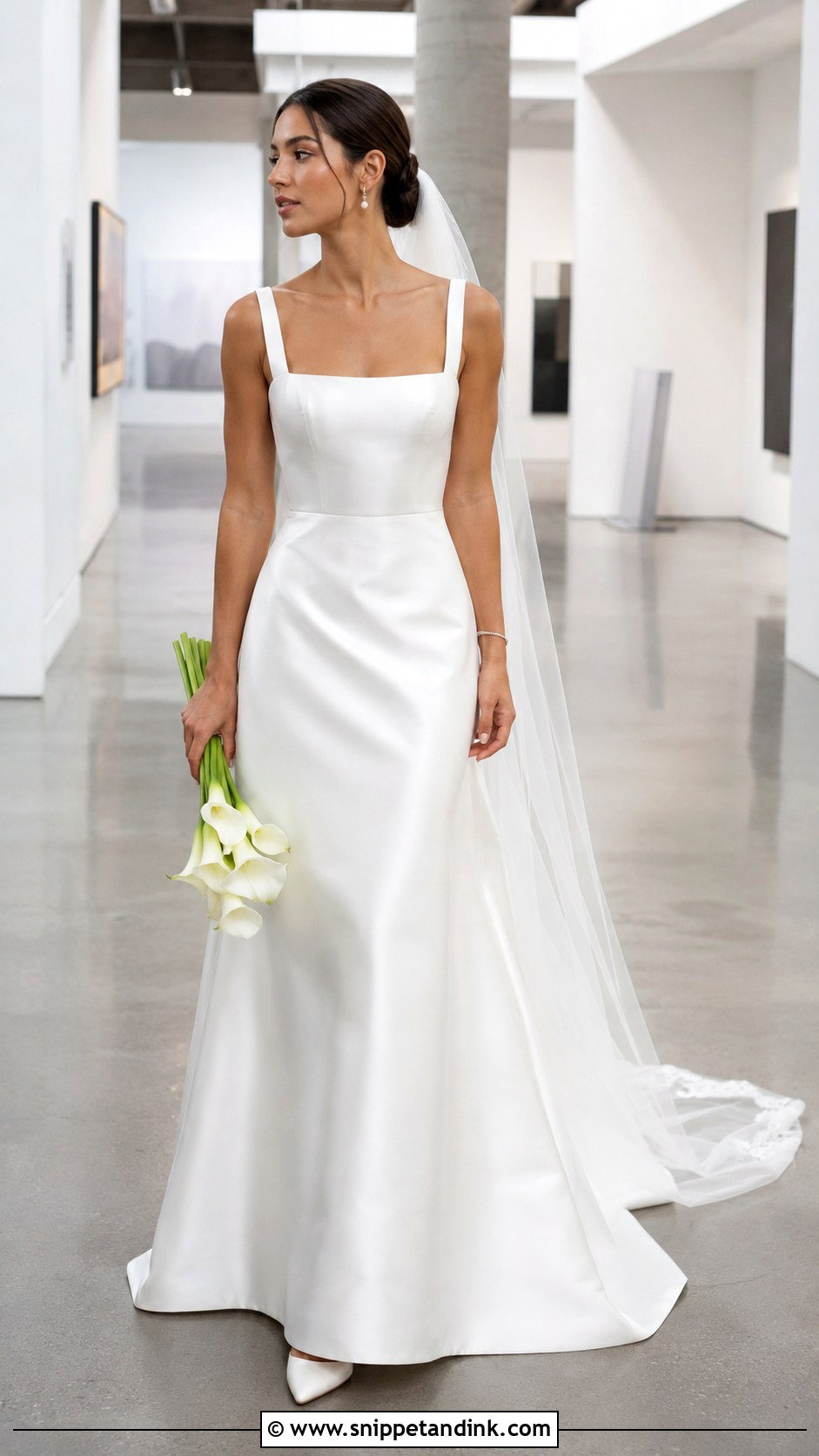 Square Neck A Line Wedding Dress - Snippet and Ink - 20 Align Wedding Dress Ideas