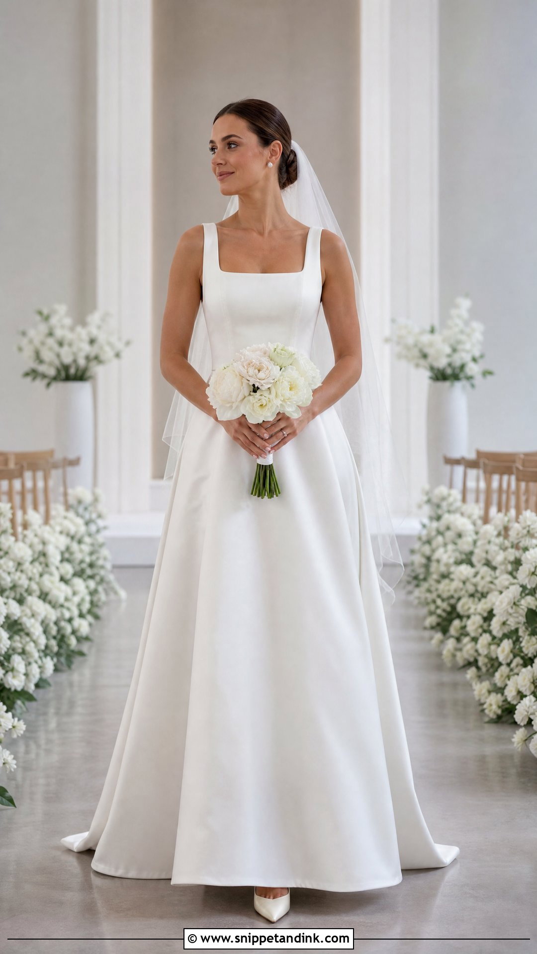 Square Neck A Line Wedding Dress - Snippet and Ink - 20 Unique Simple Wedding Dress Ideas