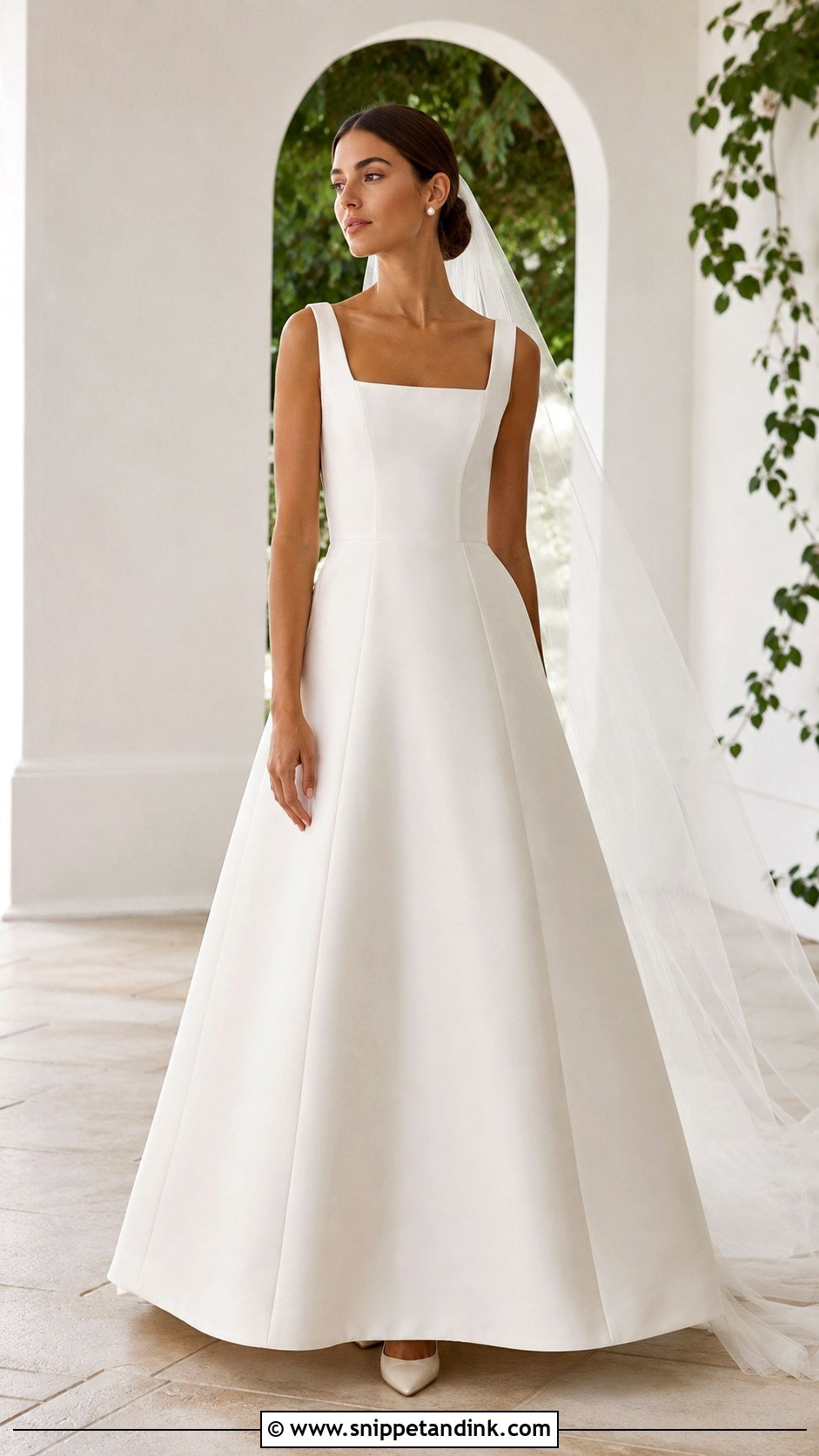 Square Neck Architectural Wedding Dress - Snippet and Ink - 20 Architectural Wedding Dress Ideas