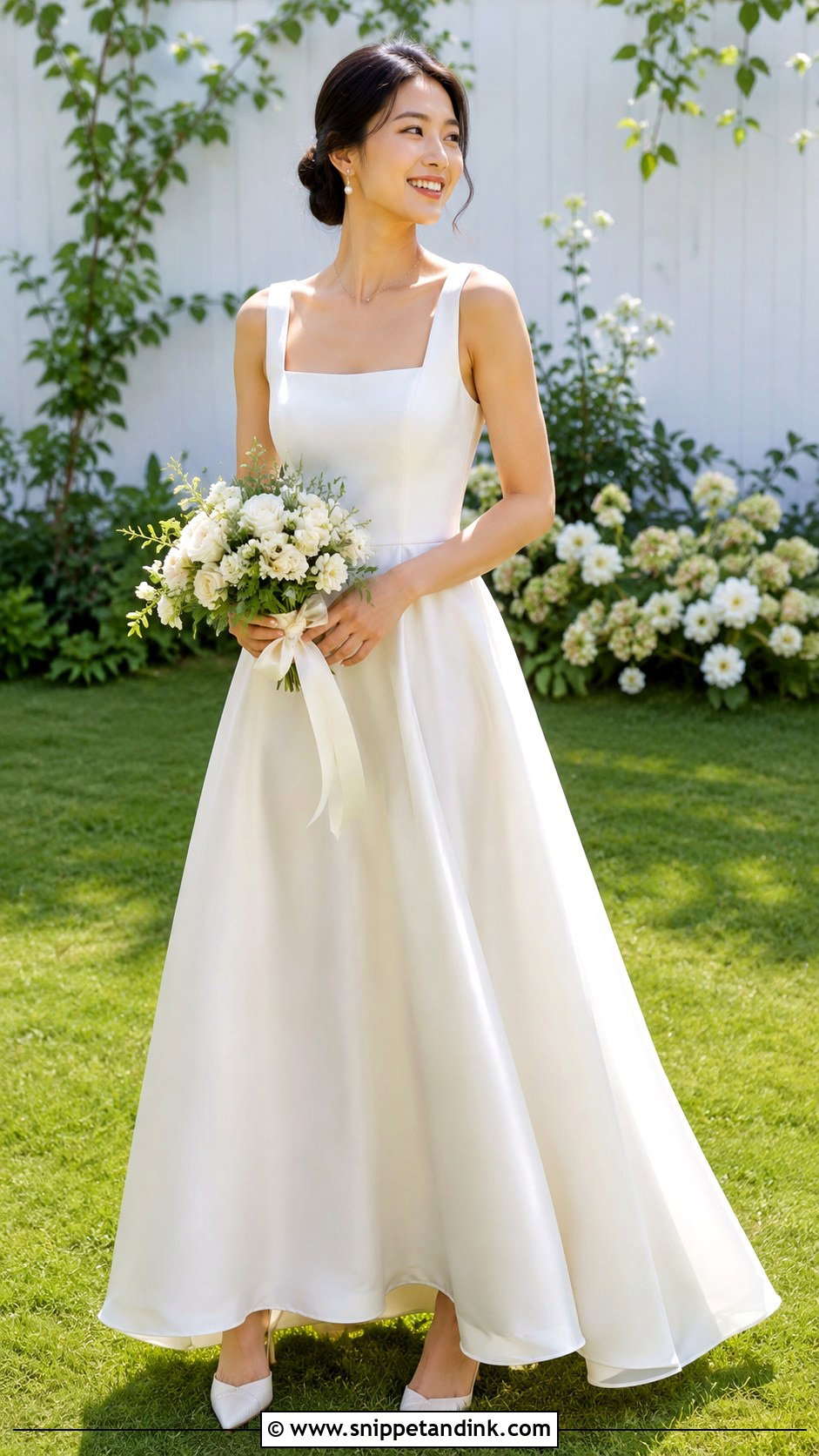 Square Neck Backyard Wedding Dress - Snippet and Ink - 20 Backyard Wedding Dresses