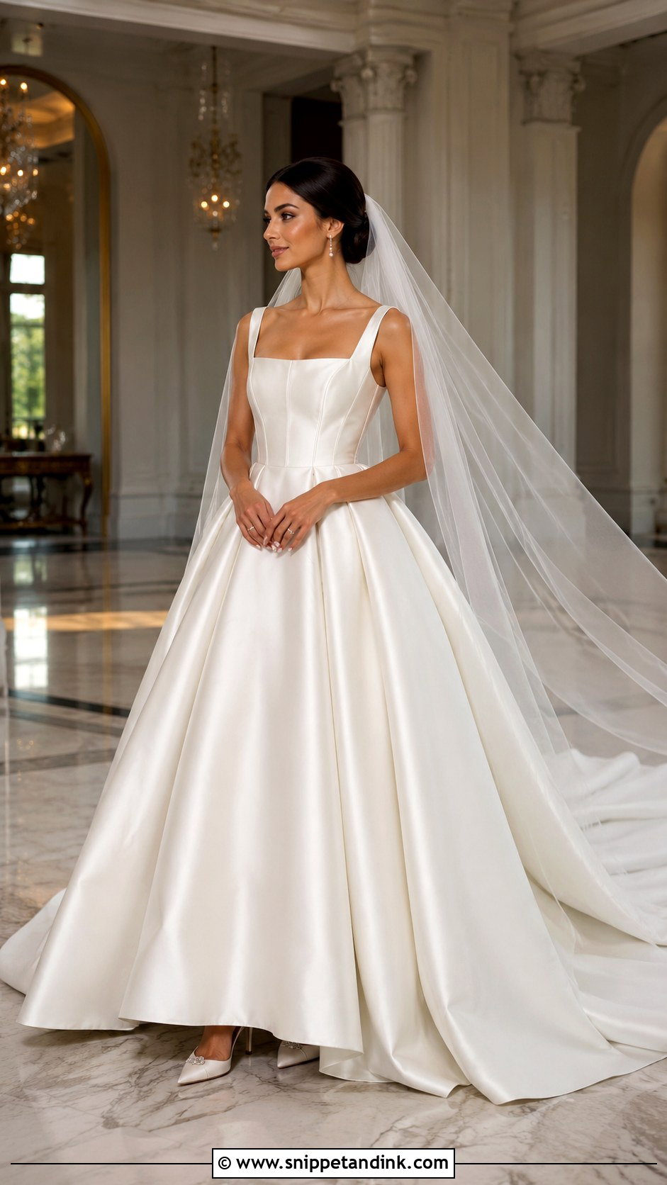 Square Neck Ball Gown Etsy Wedding Dress - Snippet and Ink - 20 Etsy Wedding Dress Ideas