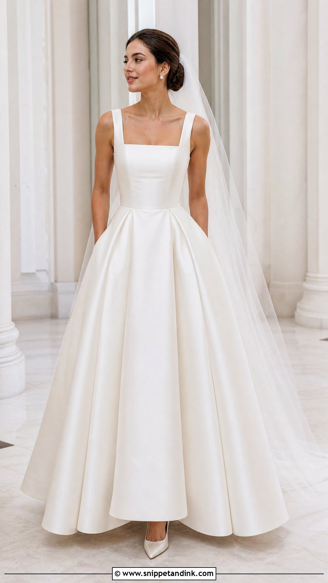 Square Neck Ball Gown Wedding Dress - Snippet and Ink - 20 Huge Wedding Dress Ideas