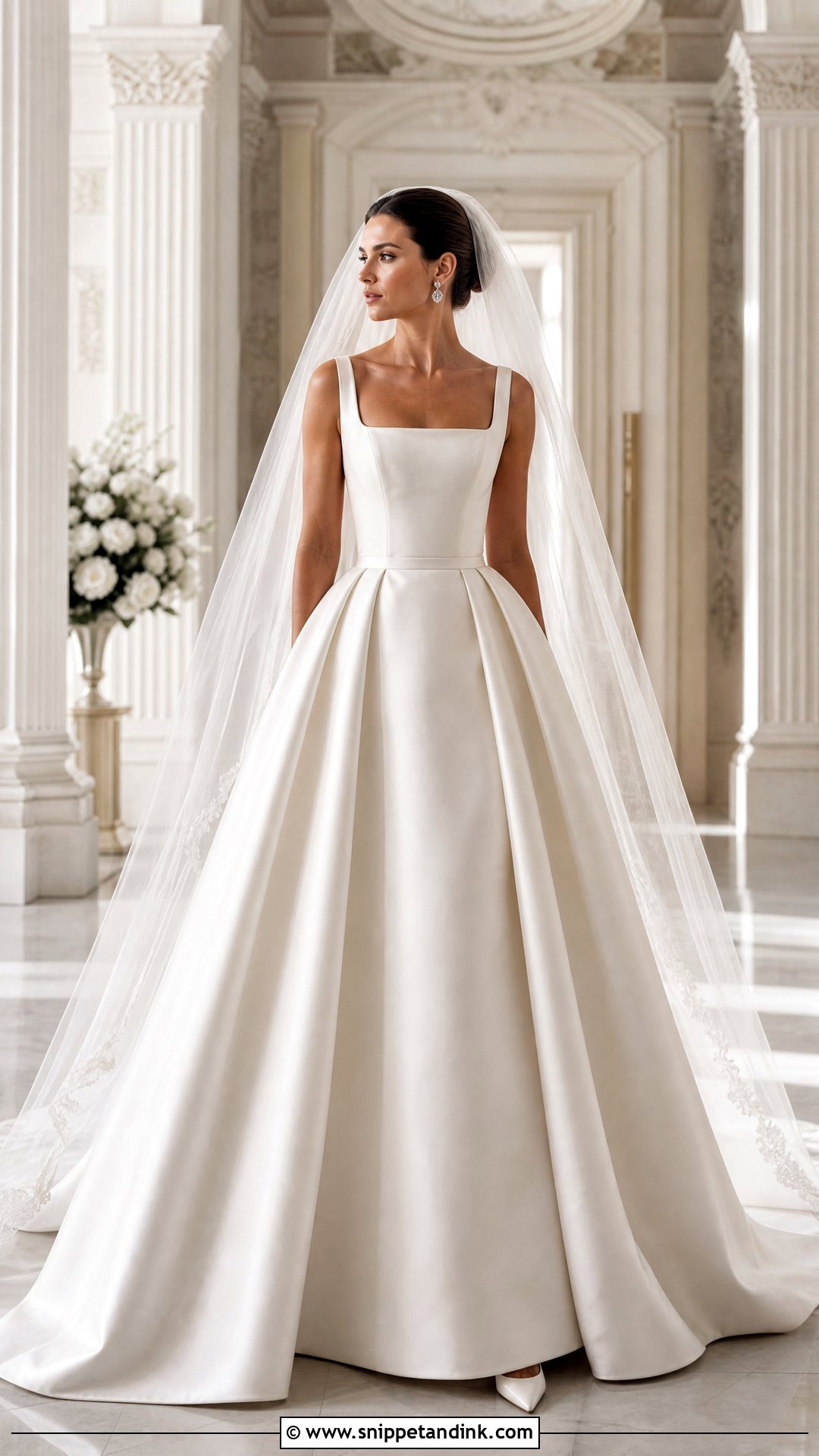 Square Neck Ball Gown Wedding Dress - Snippet and Ink - 20 Square Neck Wedding Dresses