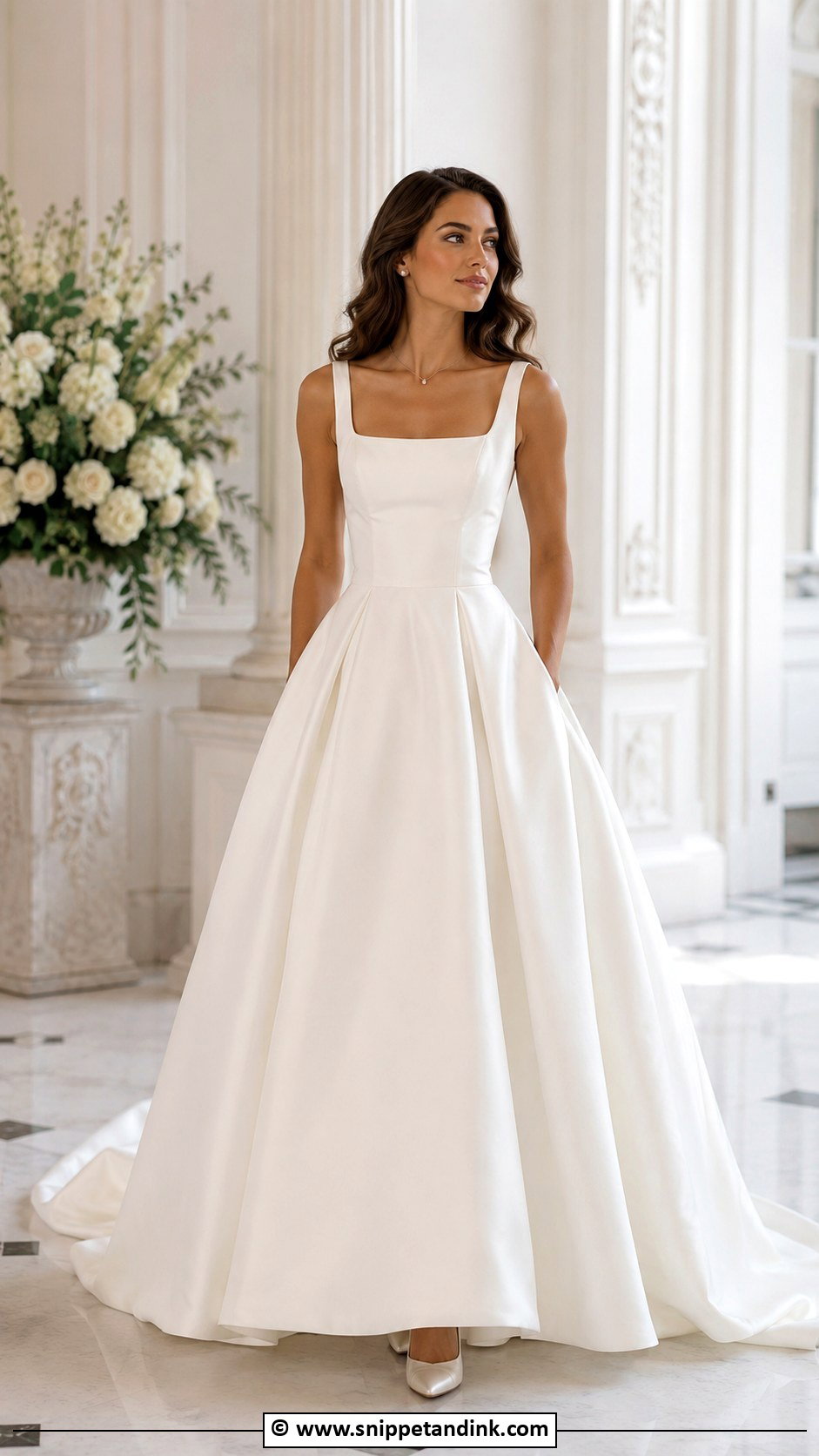 Square Neck Ball Gown Wedding Dress - Snippet and Ink - 30 Ball Gowns Wedding