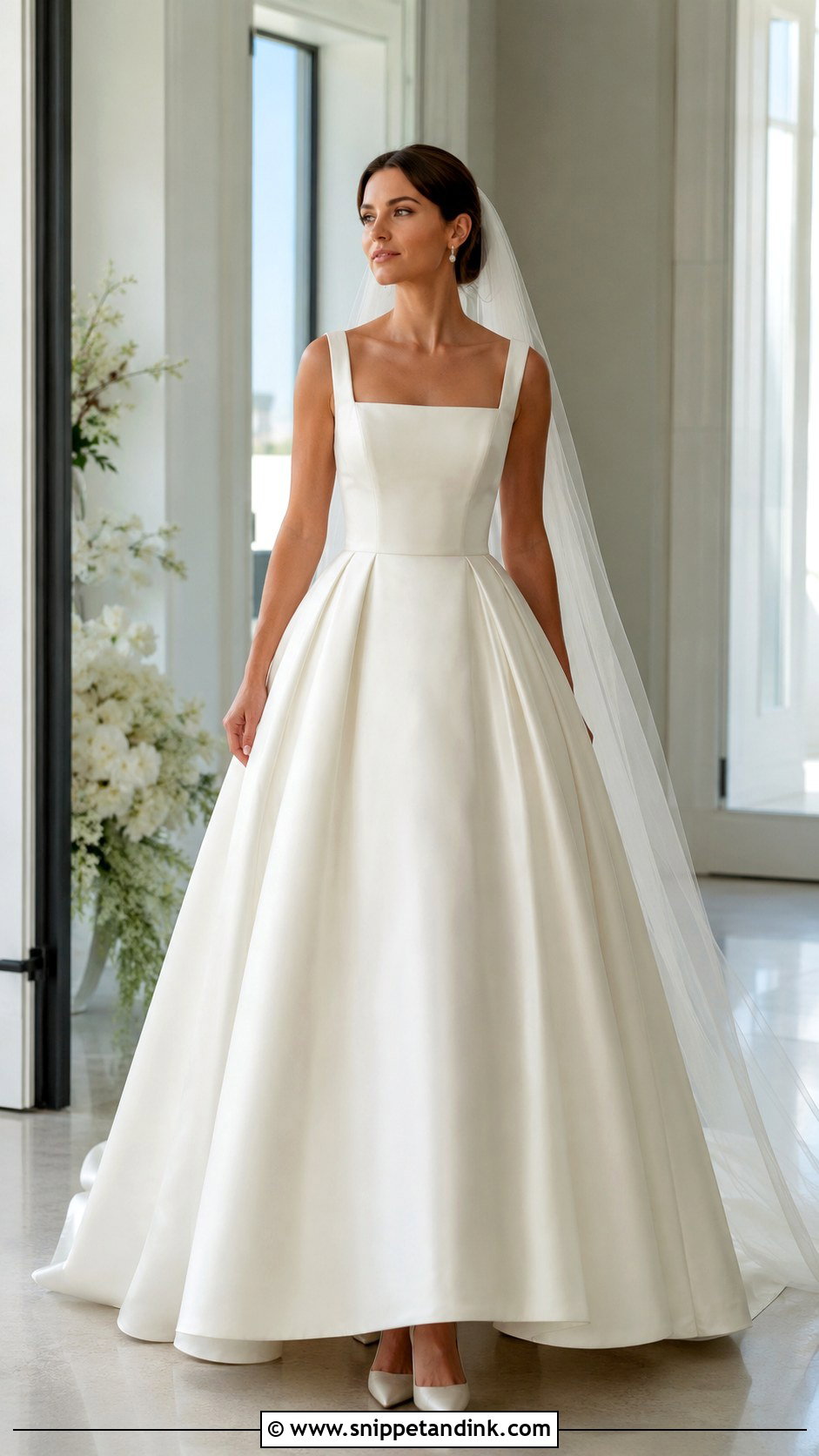 Square Neck Ballgown Wedding Dress - Snippet and Ink - 25 Ballgown Wedding Dresses
