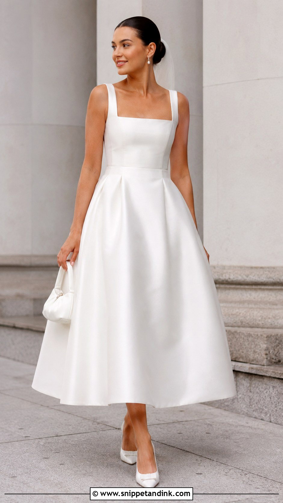 Square Neck Balloon Wedding Dress - Snippet and Ink - 20 Balloon Wedding Dress Ideas