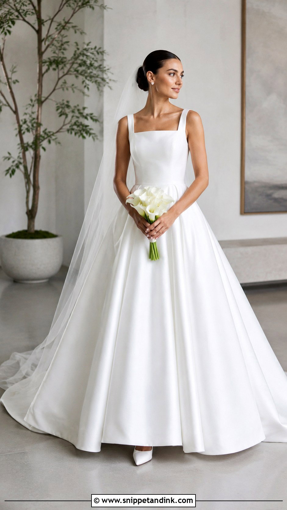 Square Neck Big Skirt Wedding Dress - Snippet and Ink - 20 Big Skirt Wedding Dress Ideas