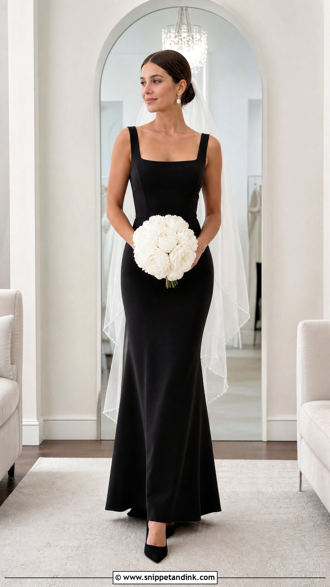 Square Neck Black Wedding Dress - Snippet and Ink - 20 Tight Fitting Black Wedding Dress Ideas