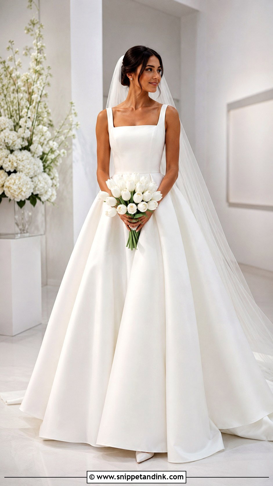 Square Neck Bridal Ball Gown - Snippet and Ink - 20 Bridal Ball Gowns