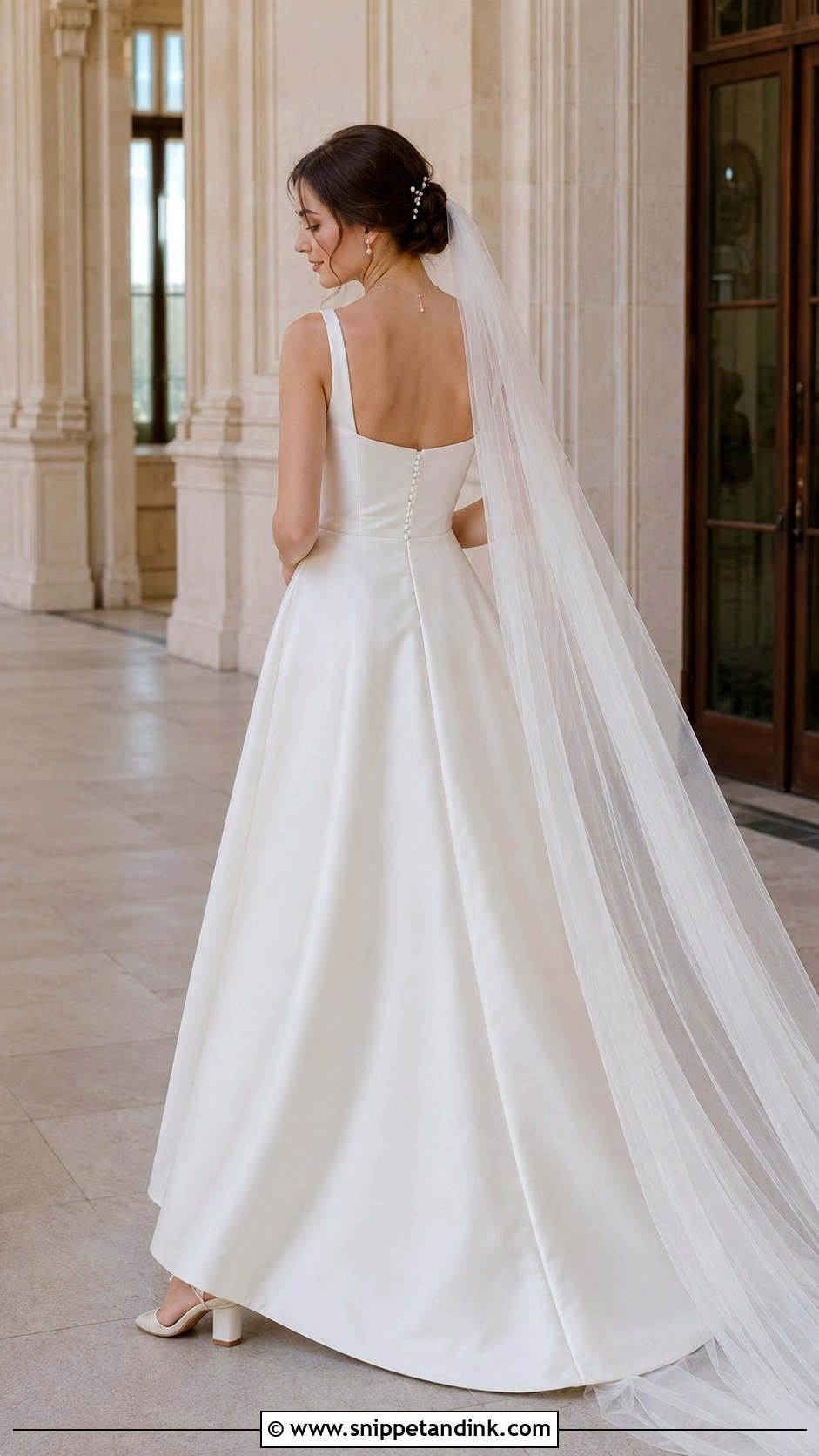 Square Neck Bridal Dress - Snippet and Ink - 20 Classic Bridal Dress Ideas