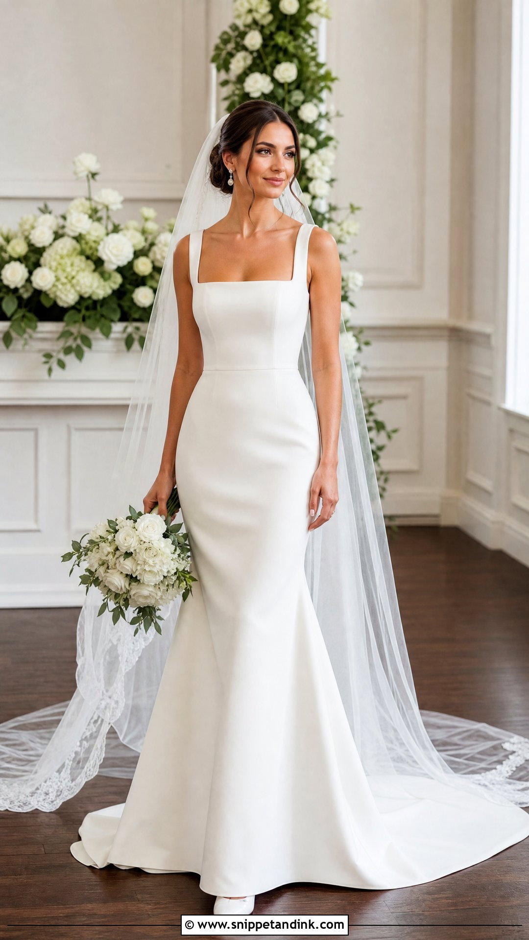 Square Neck Bridal Dress - Snippet and Ink - 20 Unique Bridal Dresses