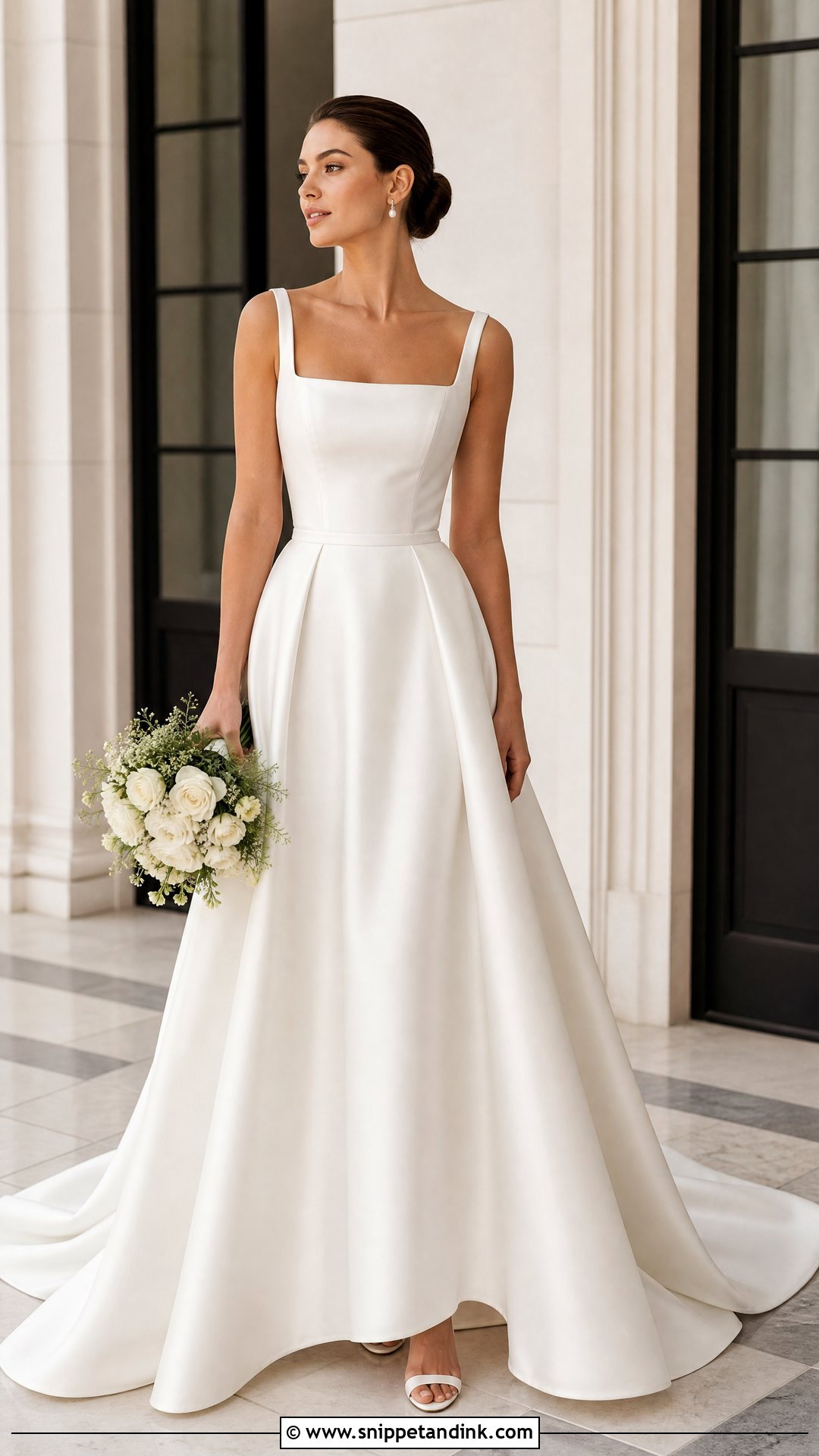 Square Neck Bridal Dress - Snippet and Ink - 30 Bridal Dress Design Ideas