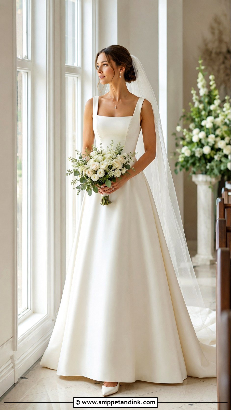 Square Neck Bridal Gown - Snippet and Ink - 20 2024 Bridal Gowns
