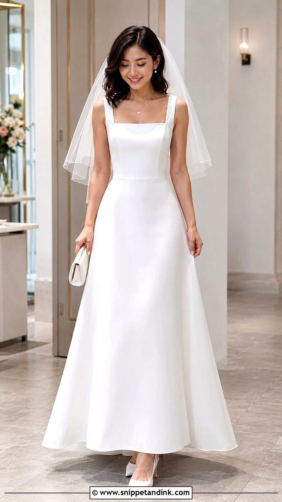 Square Neck Bridal Gown - Snippet and Ink - 20 Bridal Women Ideas