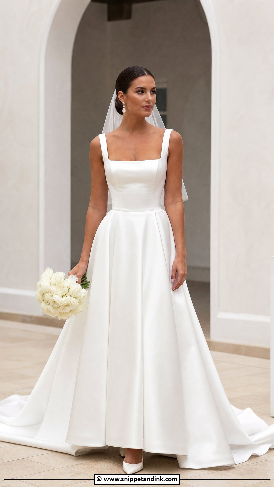 Square Neck Bridal Gown - Snippet and Ink - 35 Bridal Gowns