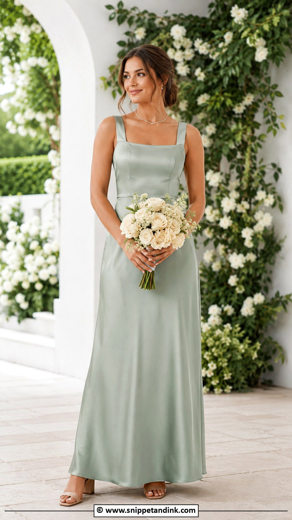 Square Neck Bridal Party Dress - Snippet and Ink - 30 Bridal Party Dresses