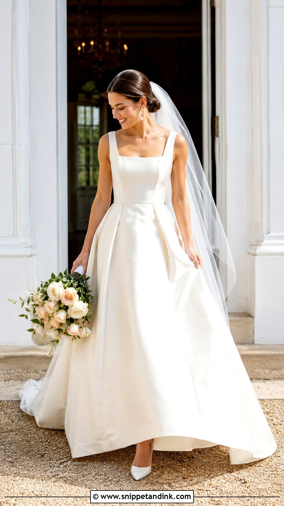 Square Neck Bridal Wedding Gown - Snippet and Ink - 20 Bridal Wedding Gowns