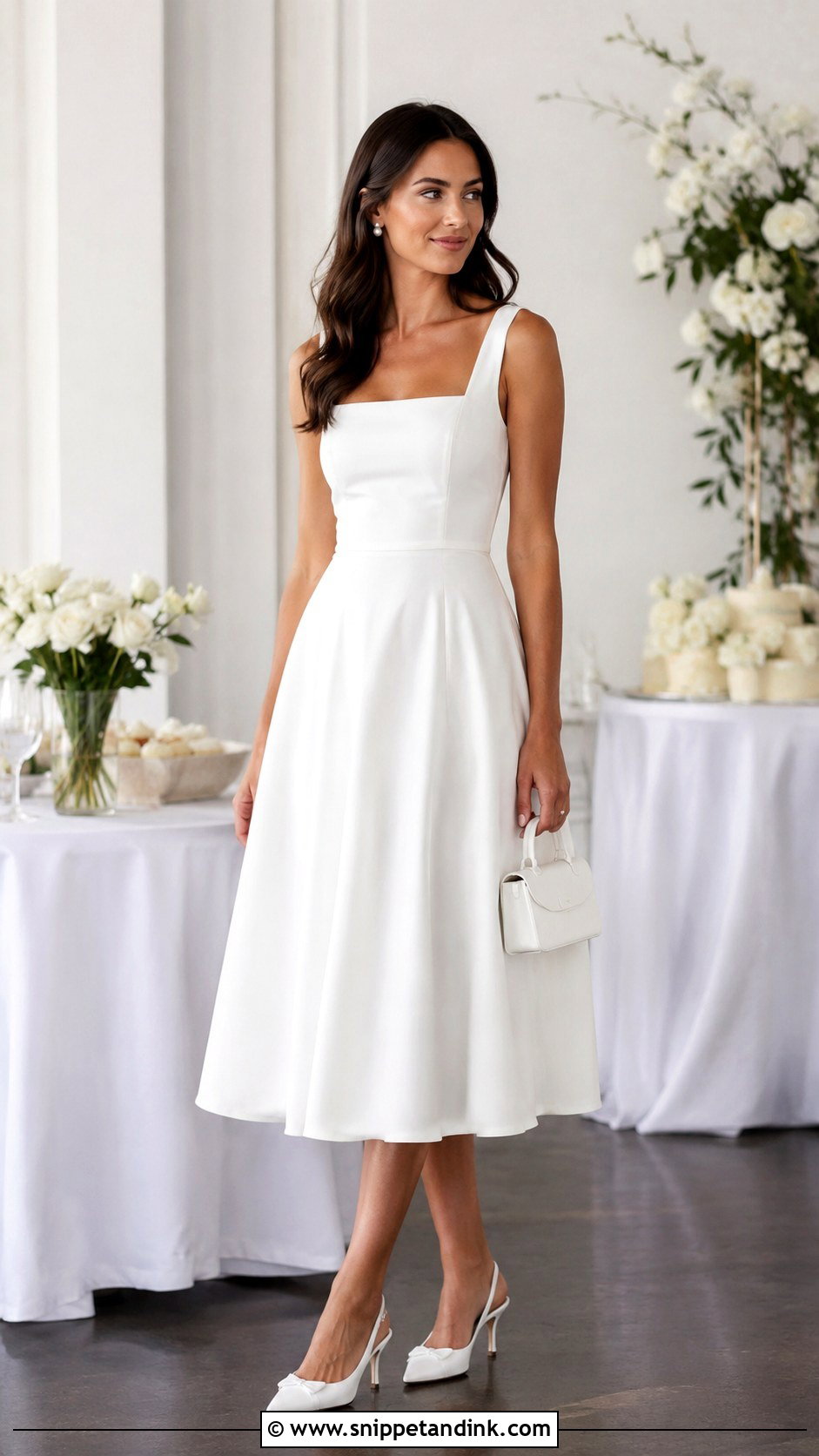 Square Neck Bride Cocktail Dress - Snippet and Ink - 20 Bride Cocktail Dress Ideas