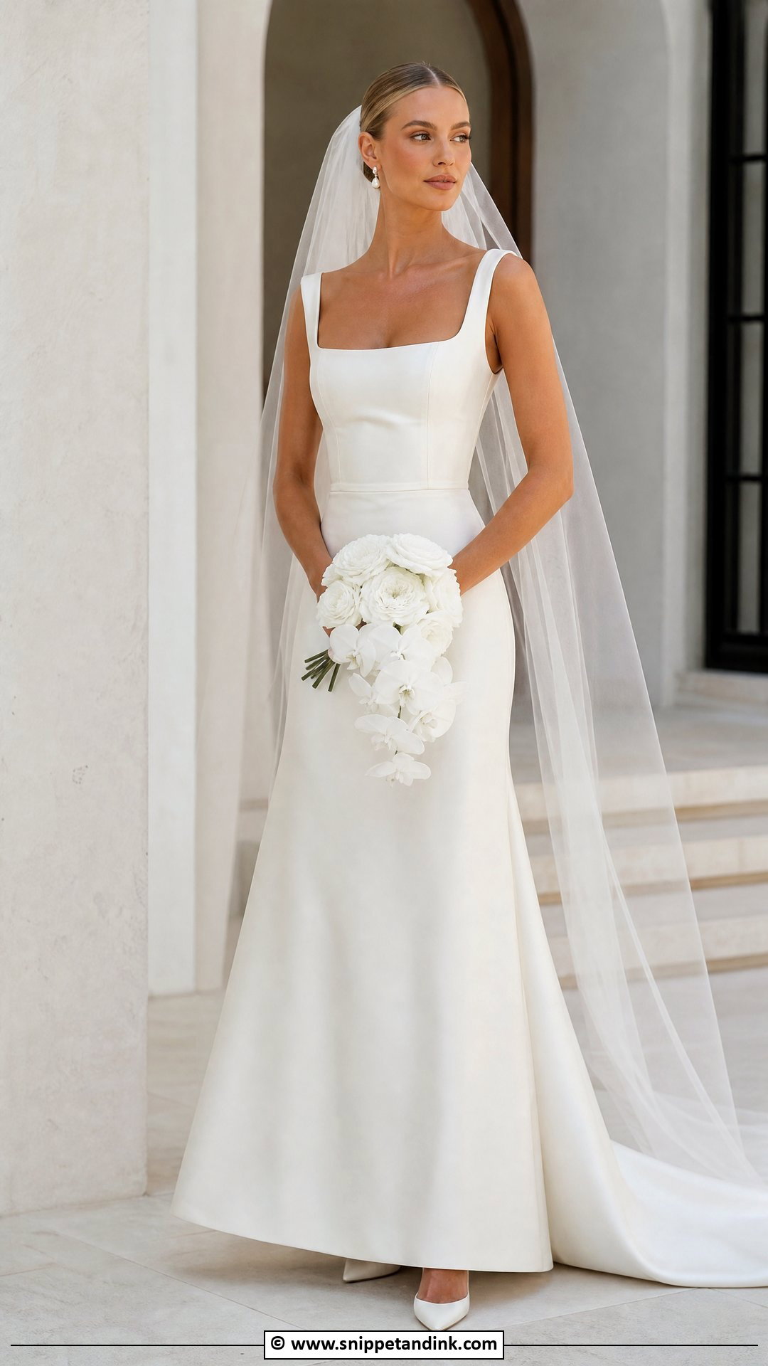 Square Neck Bride Dress - Snippet and Ink - 35 Bride Dress Ideas