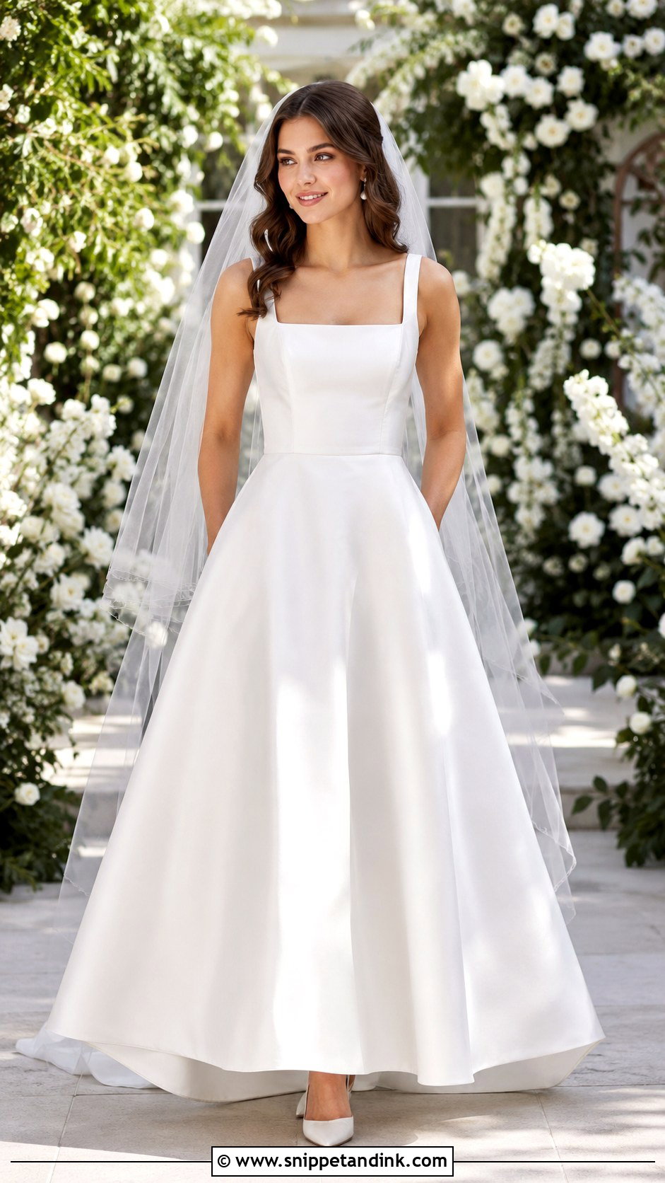 Square Neck Bride Dress - Snippet and Ink - 25 Bride Dress Aesthetic Ideas