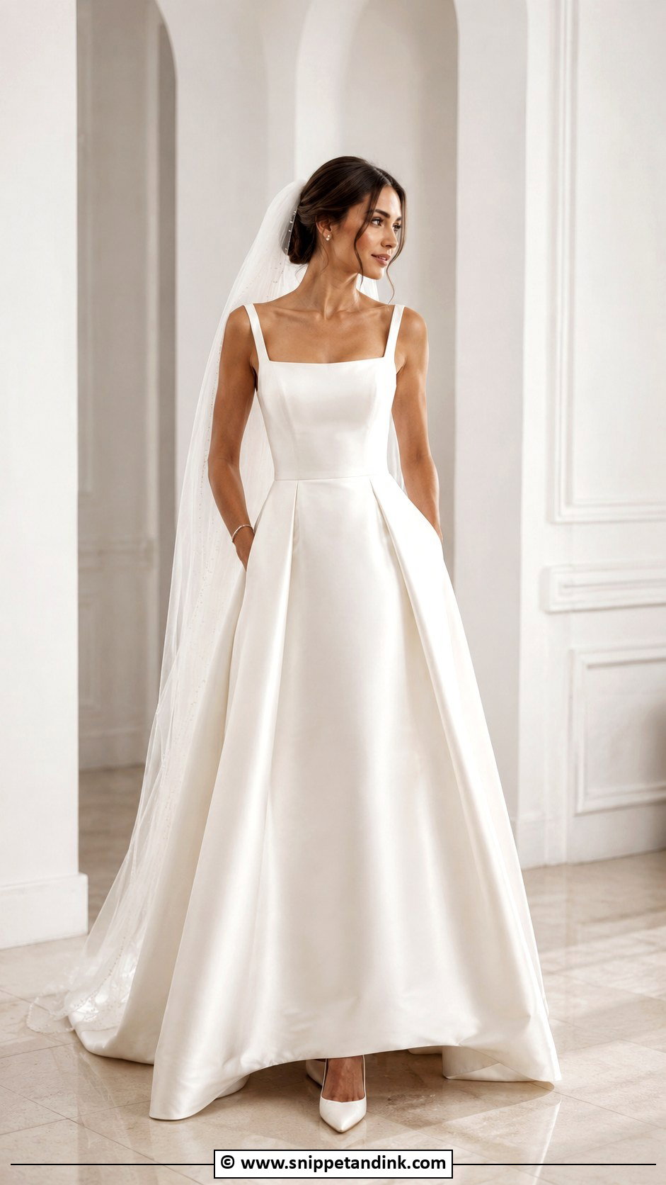 Square Neck Bride Dress - Snippet and Ink - 30 Brides Dresses