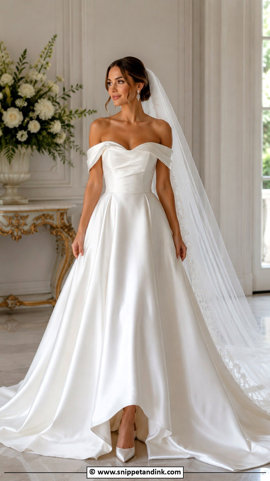 Square Neck Bride Gown - Snippet and Ink - 30 Bride Gown Ideas