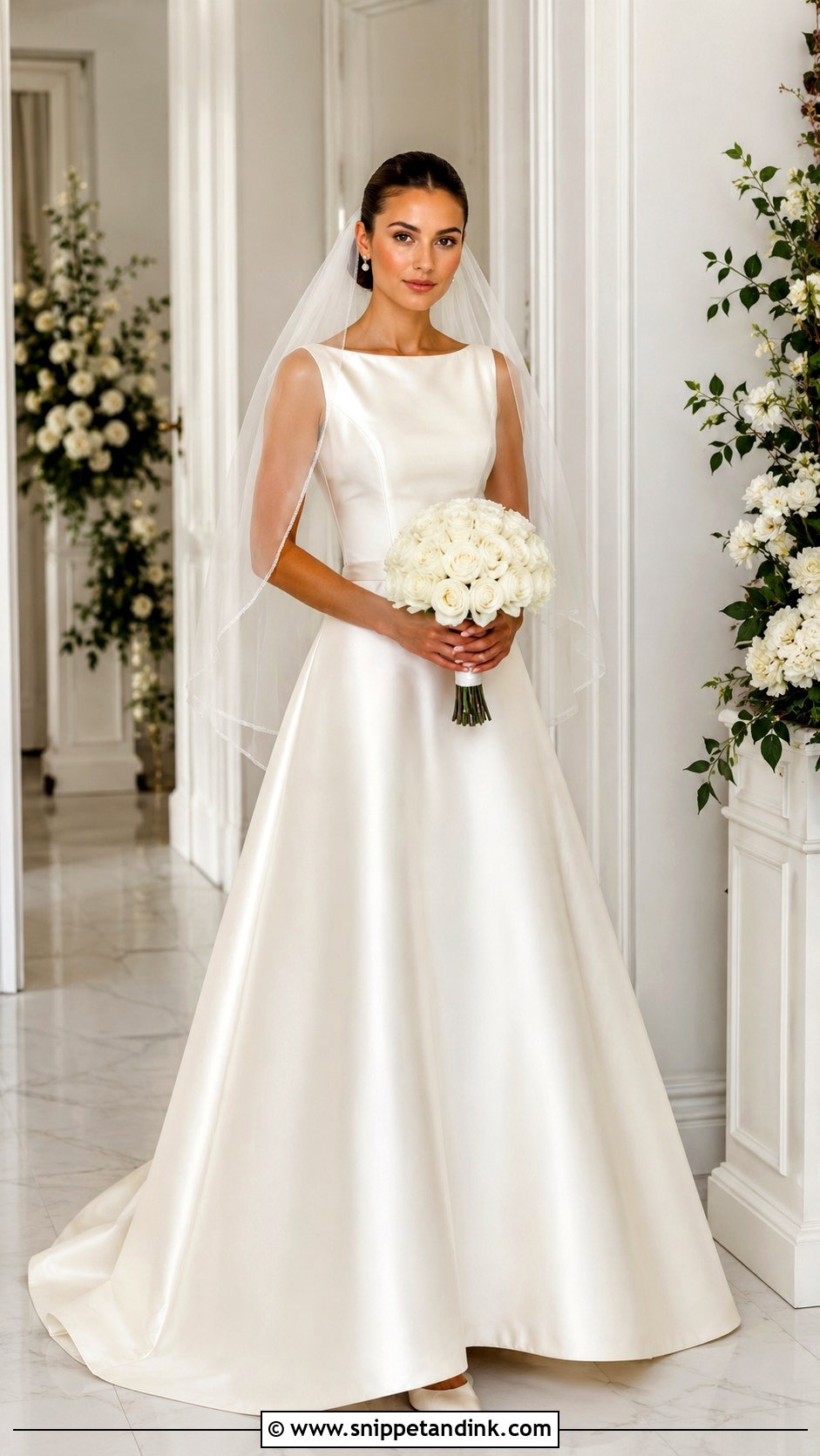 Square Neck Bride Look - Snippet and Ink - 25 Timeless Bride Ideas