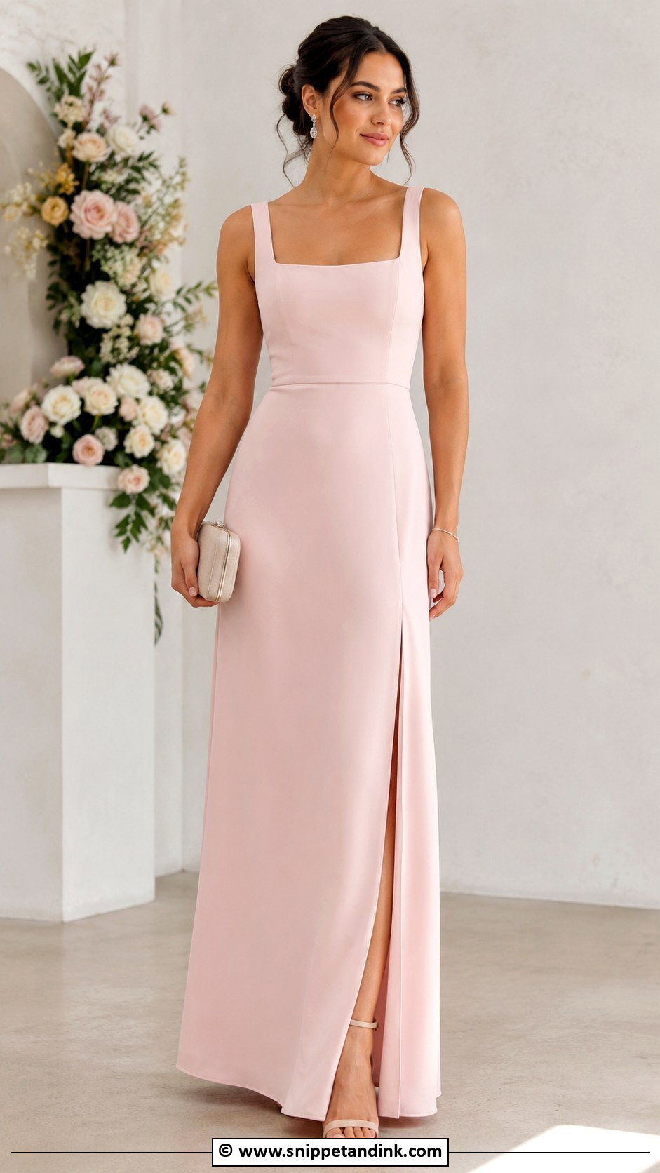 Square Neck Bridesmaid Dress - Snippet and Ink - 30 Bridal Maid Dress Ideas
