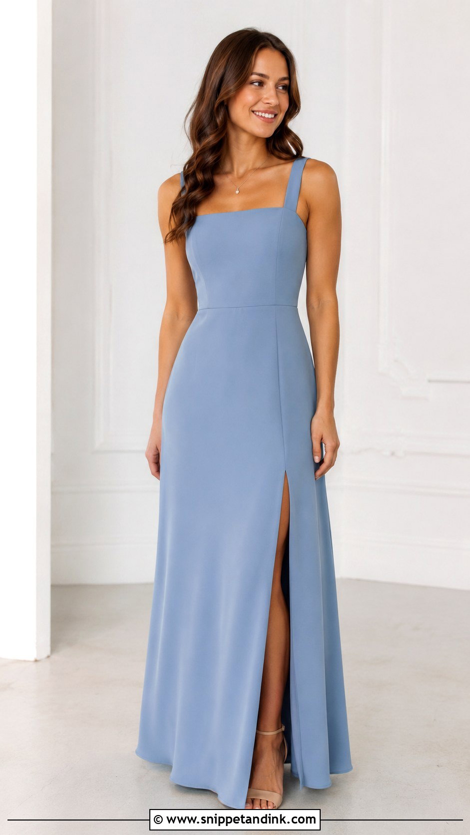 Square Neck Bridesmaid Dress - Snippet and Ink - 25 Bridal Maids Dresses Style
