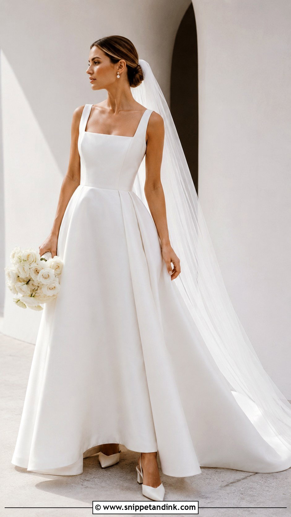 Square Neck Bustier Wedding Dress - Snippet and Ink - 20 Bustier Wedding Dress Ideas