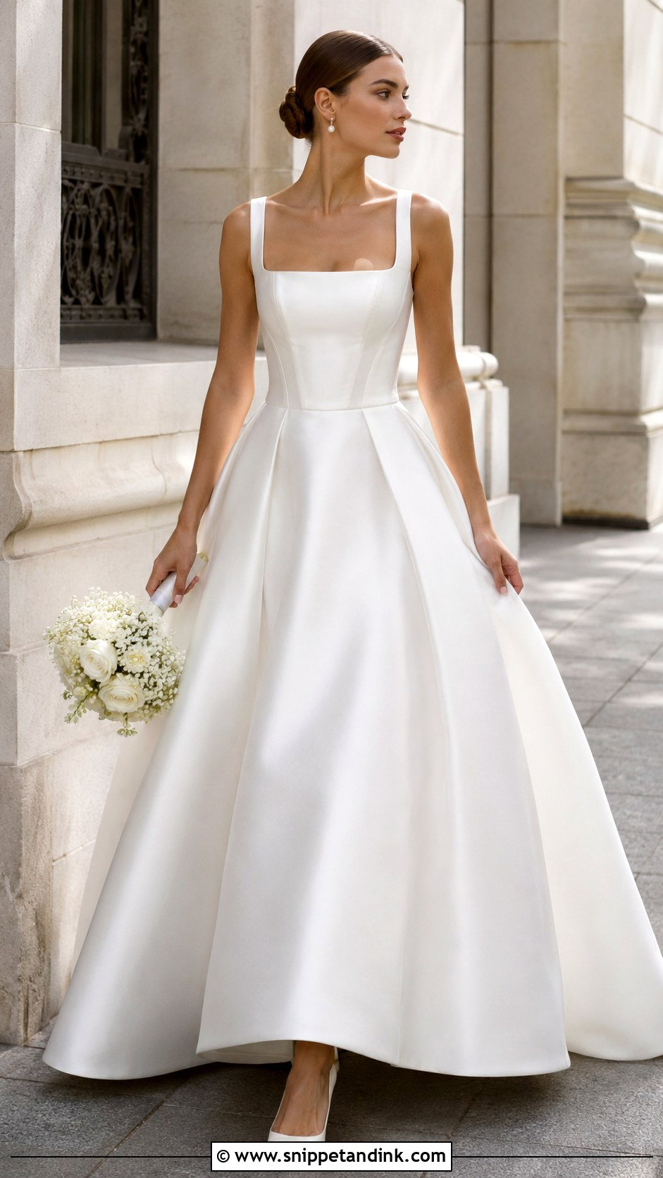 Square Neck Corset Bodice Wedding Dress - Snippet and Ink - 25 Wedding Dress Corset Bodice Ideas