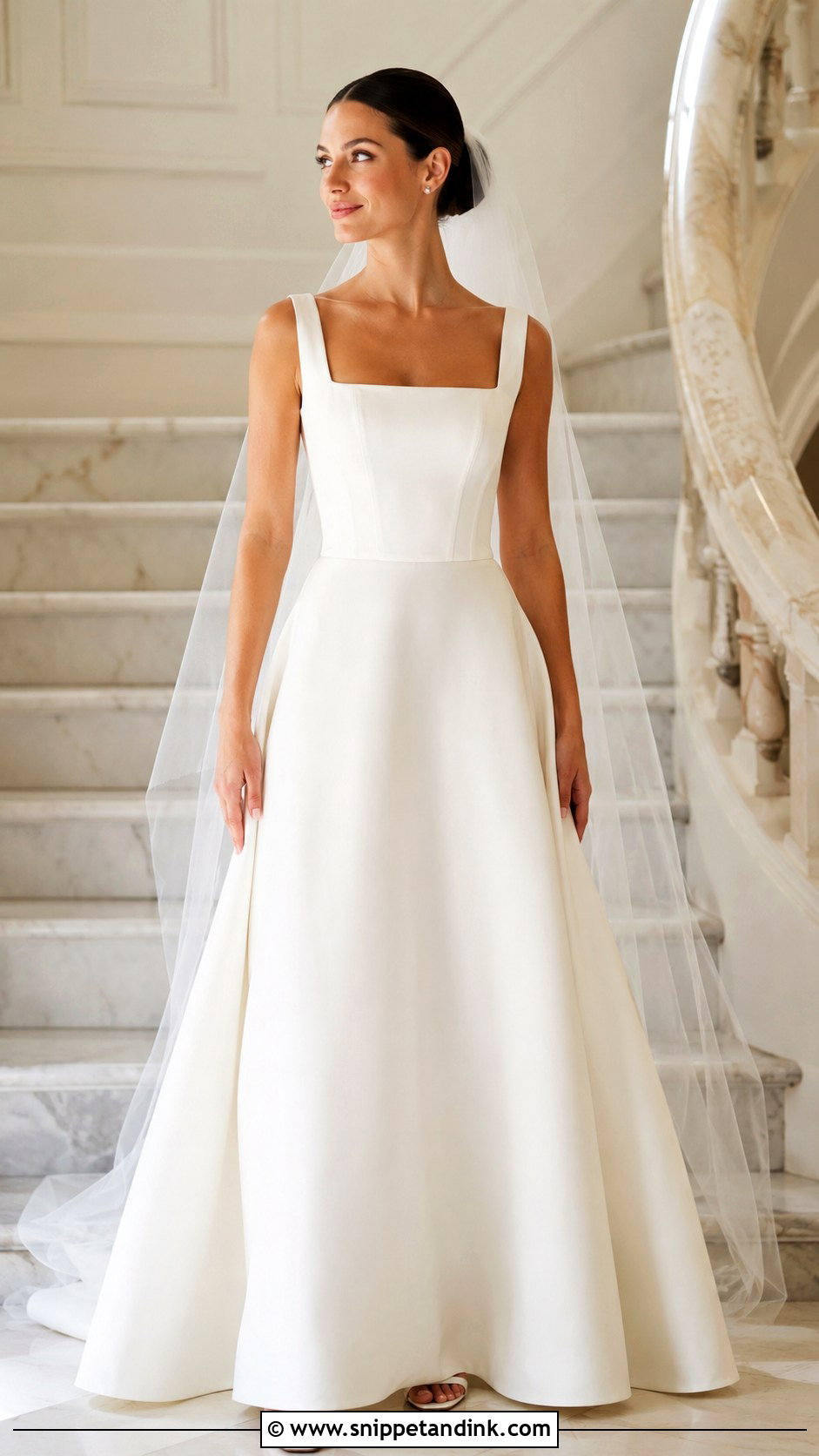 Square Neck Corset Bridal Dress - Snippet and Ink - 25 Corset Bridal Dress Ideas