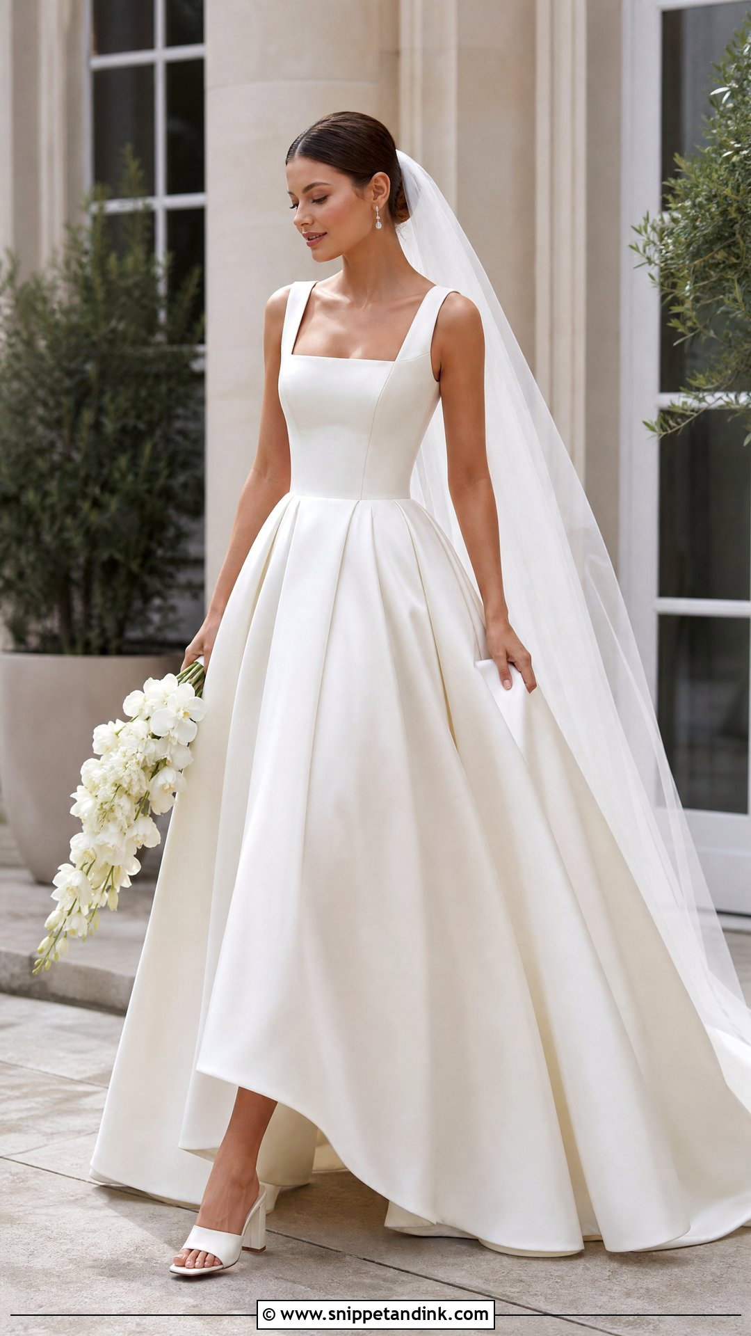 Square Neck Corset Princess Wedding Dress - Snippet and Ink - 20 Princess Wedding Dresses Corset Top
