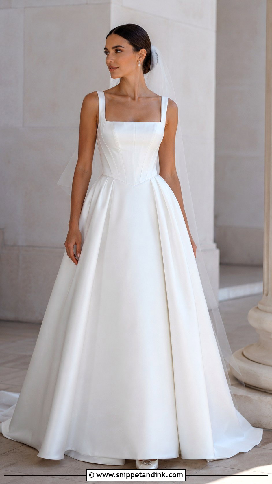 Square Neck Corset Wedding Dress - Snippet and Ink - 20 Wedding Dresses with Corset