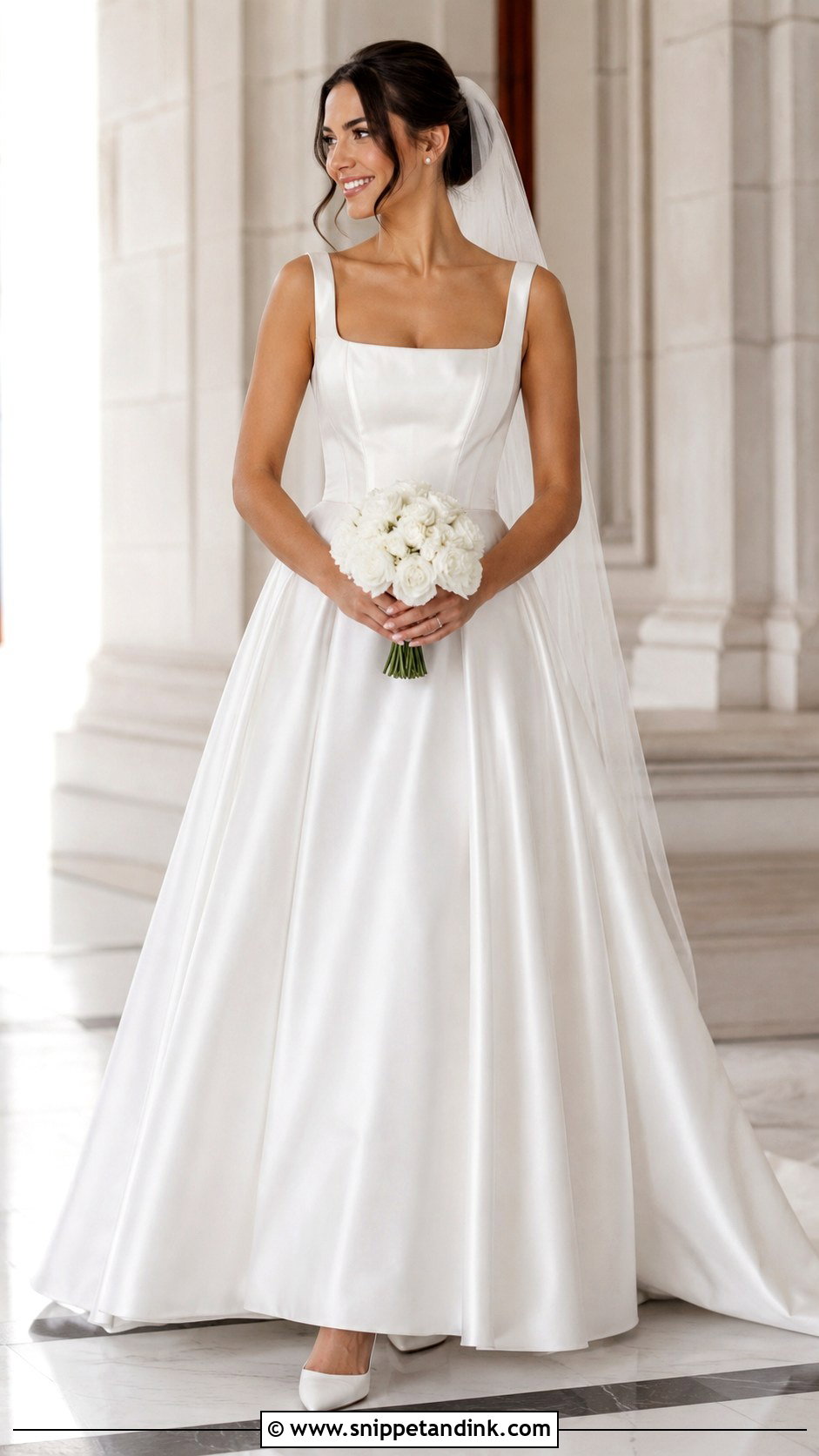 Square Neck Corset Wedding Dress - Snippet and Ink - 20 Corset Bride Dress Ideas