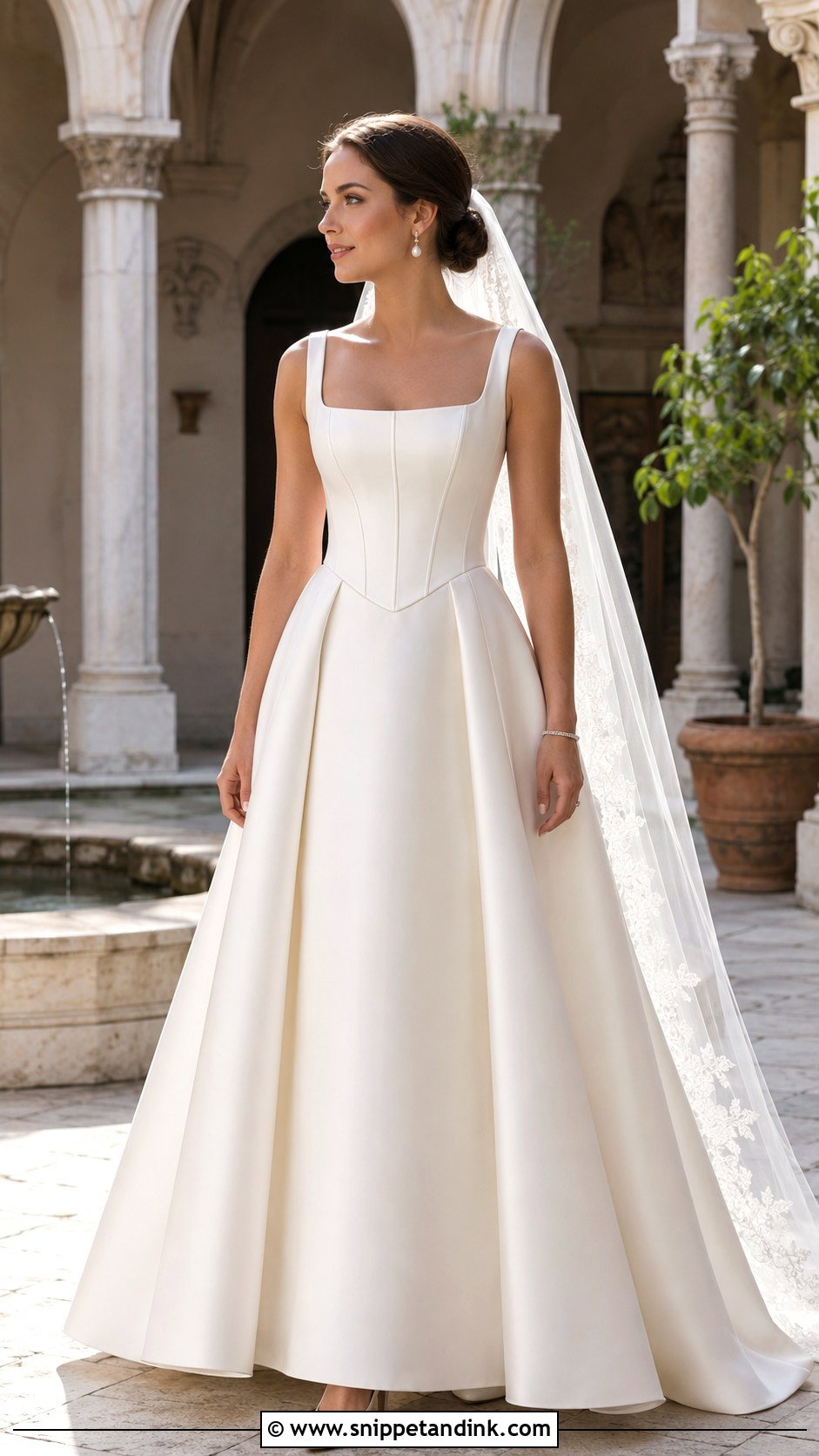 Square Neck Corset Wedding Dress - Snippet and Ink - 20 Elegant Classy Vintage Wedding Dress Ideas