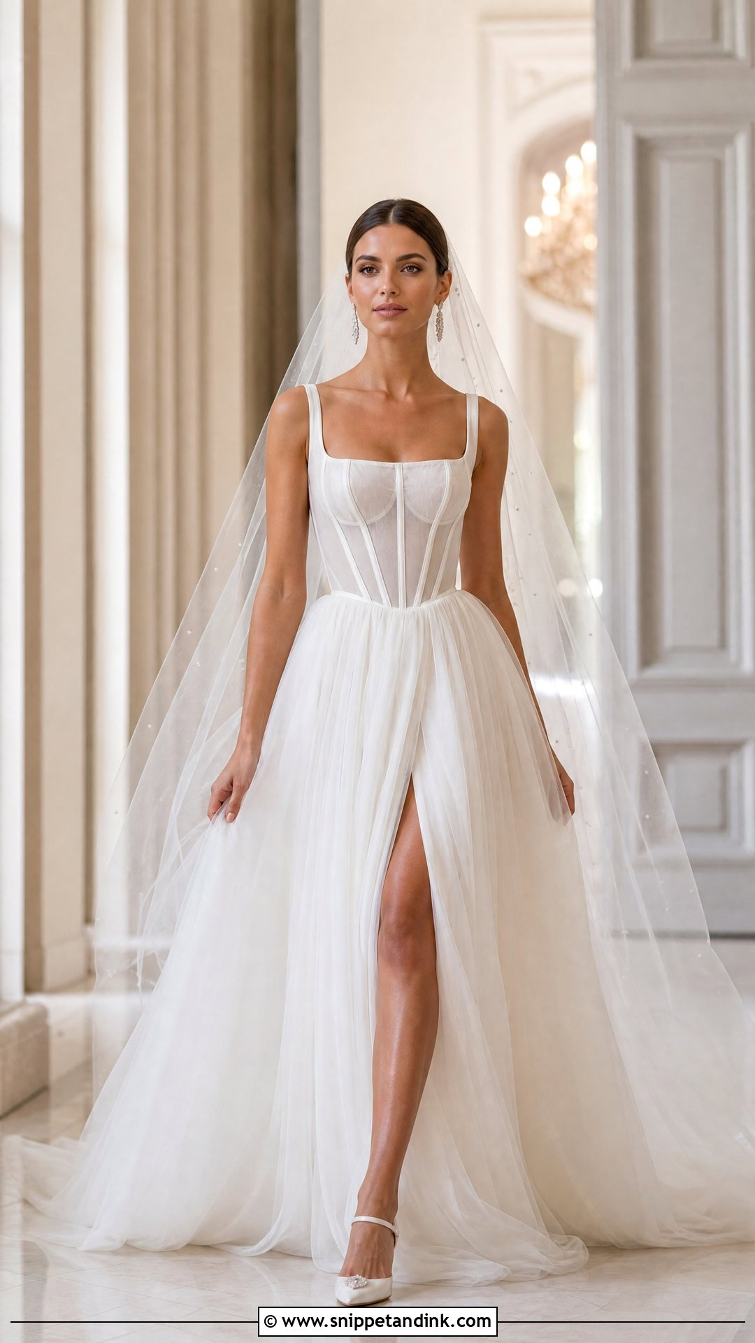 Square Neck Corset Wedding Dress - Snippet and Ink - 20 Square Neck Wedding Dresses