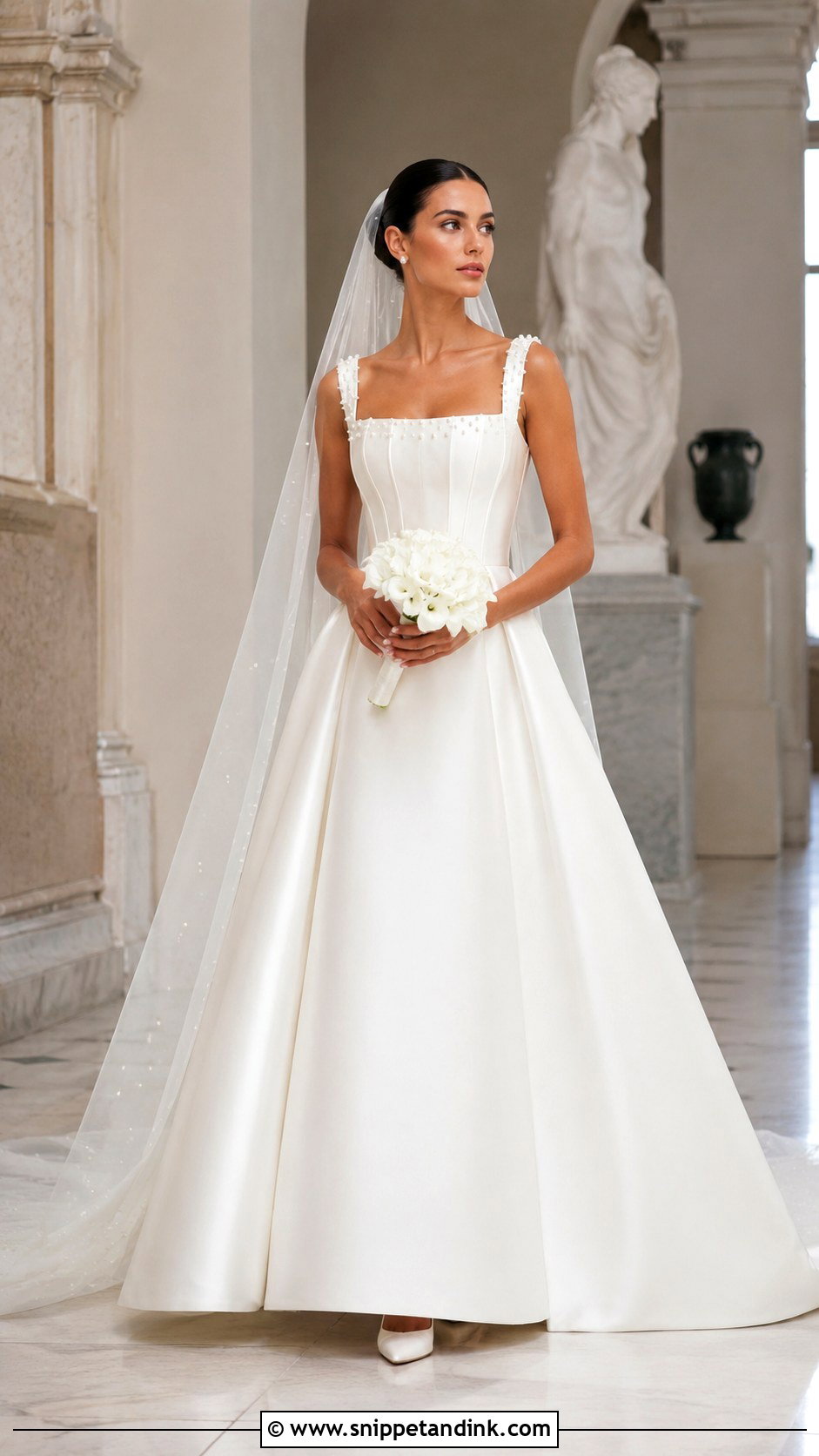 Square Neck Corset Wedding Dress - Snippet and Ink - 20 Long Corset Wedding Dress Ideas