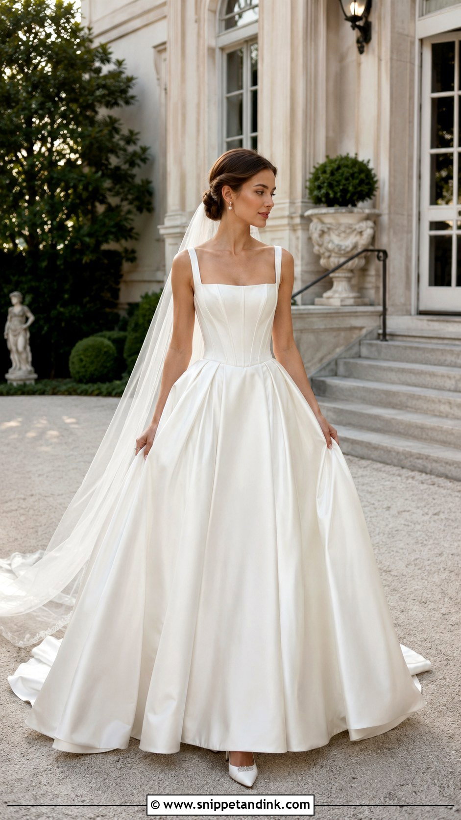 Square Neck Corset Wedding Dress Ballgown - Snippet and Ink - 25 Corset Wedding Dress Ballgown Ideas