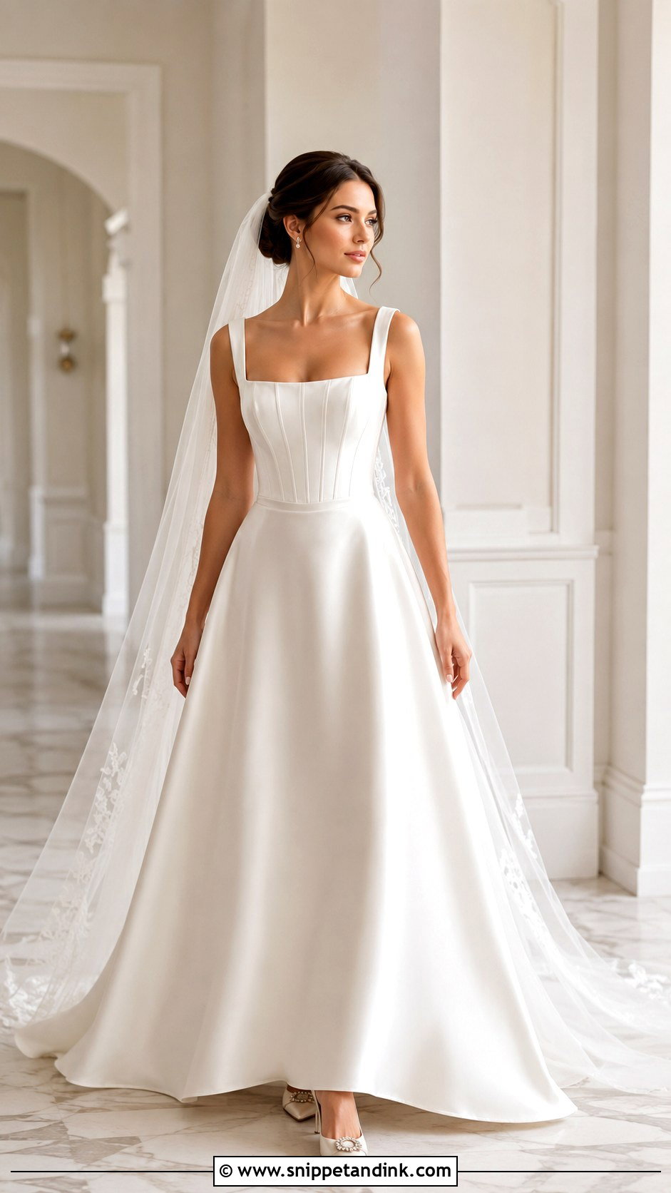 Square Neck Corset Wedding Gown - Snippet and Ink - 25 Corset Wedding Gown Ideas