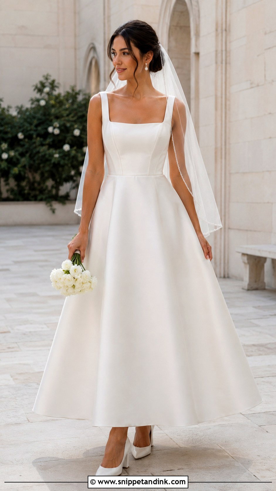 Square Neck Corseted Wedding Dress - Snippet and Ink - 20 Corseted Wedding Dress Ideas