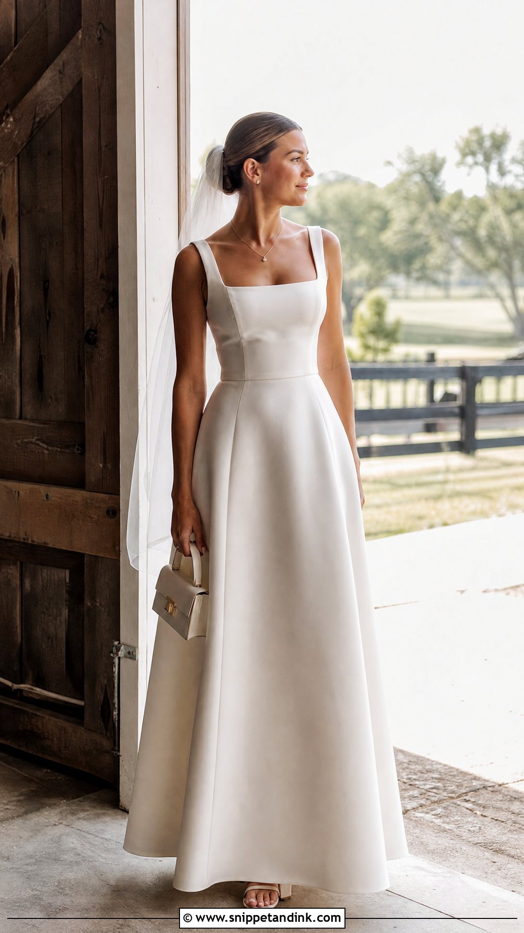 Square Neck Country Wedding Dress - Snippet and Ink - 20 Simple Country Wedding Dresses