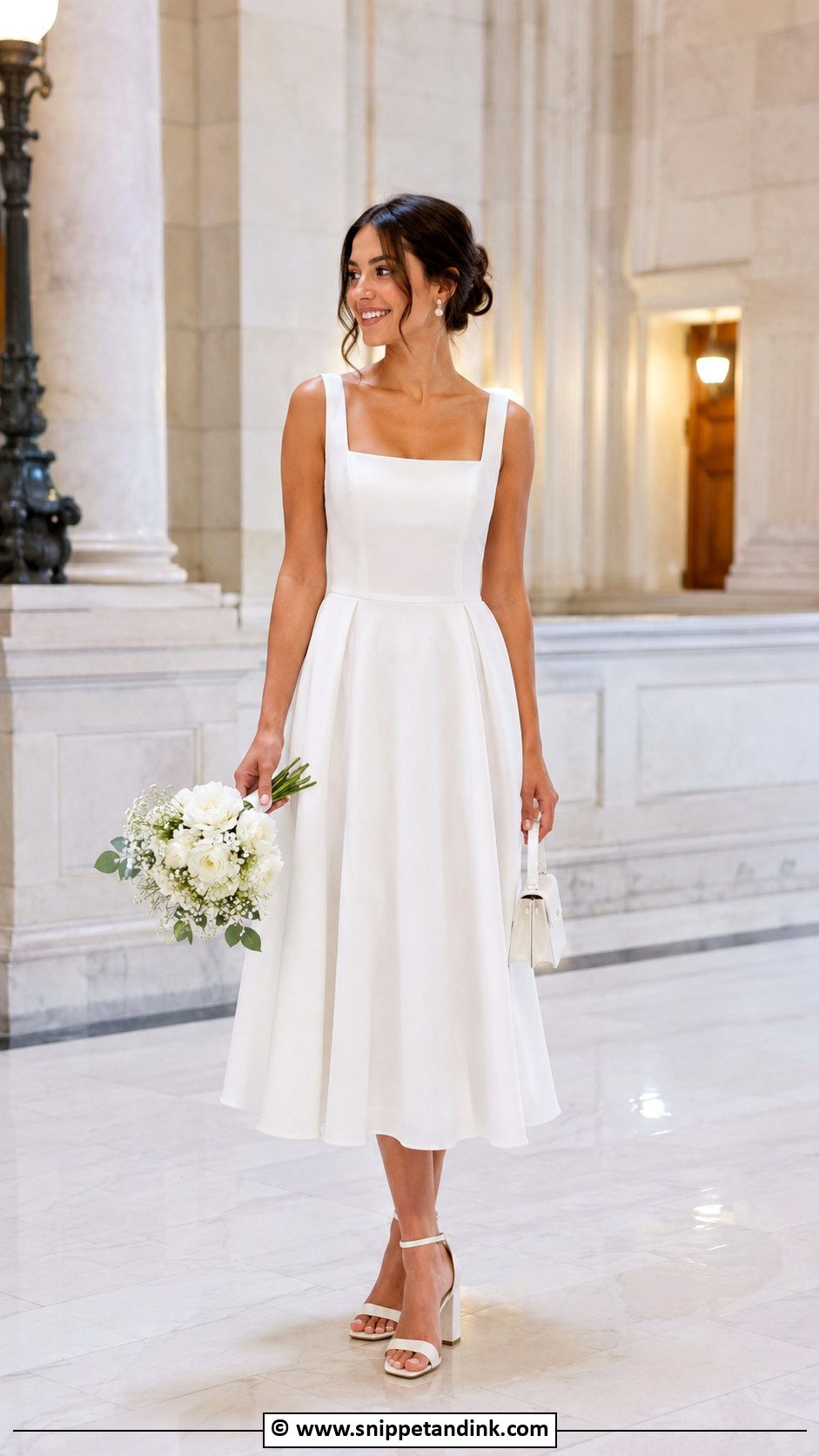 Square Neck Court Wedding Dress - Snippet and Ink - 30 Court Wedding Dress Ideas