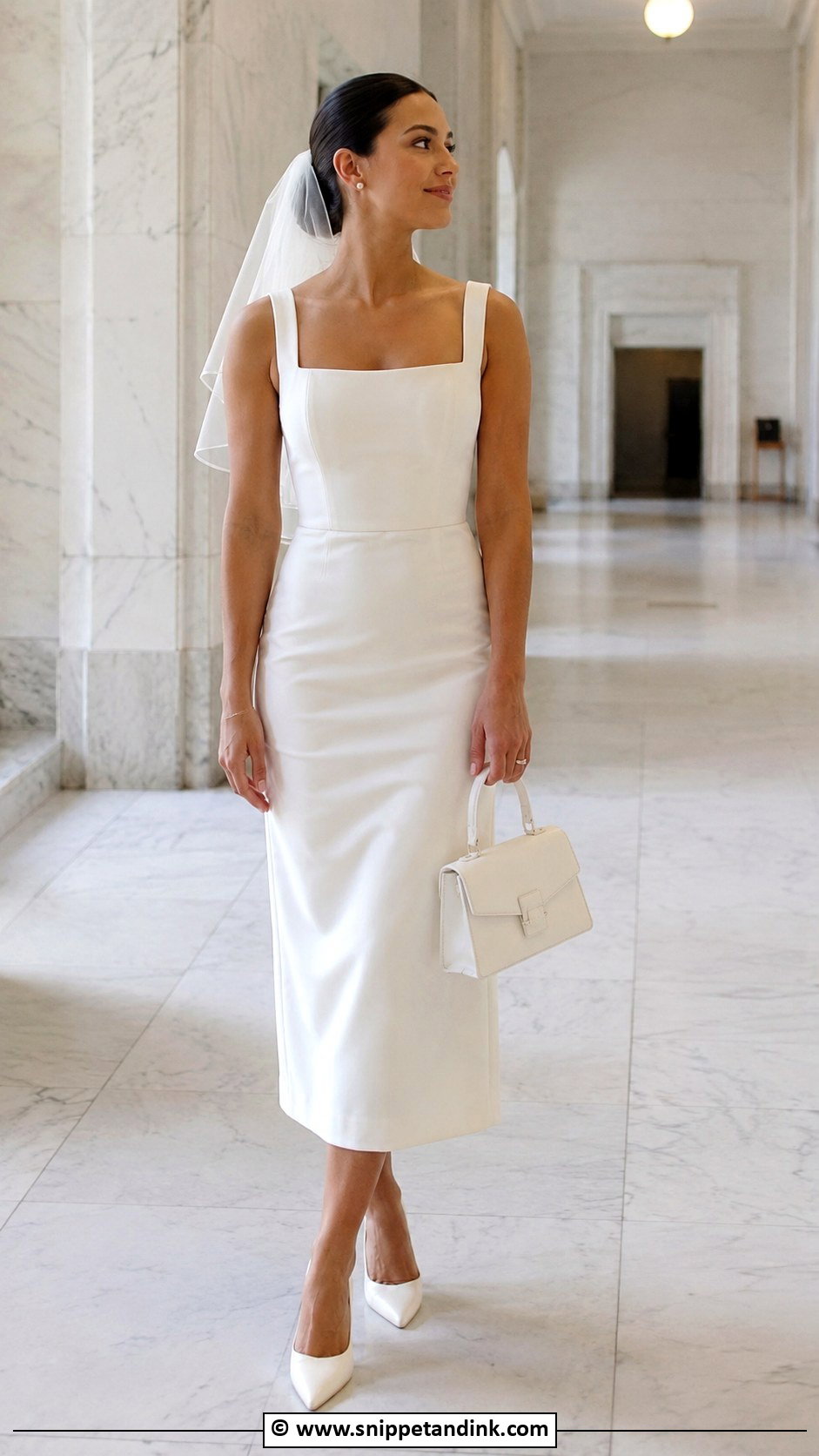 Square Neck Courthouse Wedding Dress - Snippet and Ink - 35 Square Neck Wedding Dress Ideas