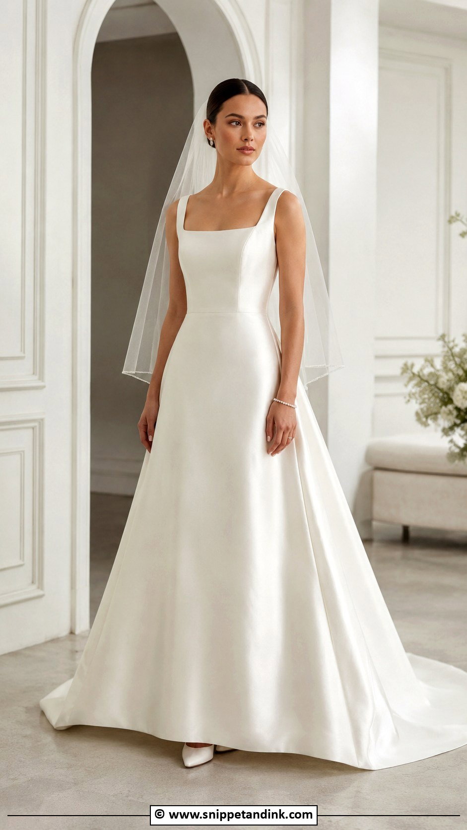 Square Neck Designer Wedding Dress - Snippet and Ink - 30 Designer Wedding Dresses