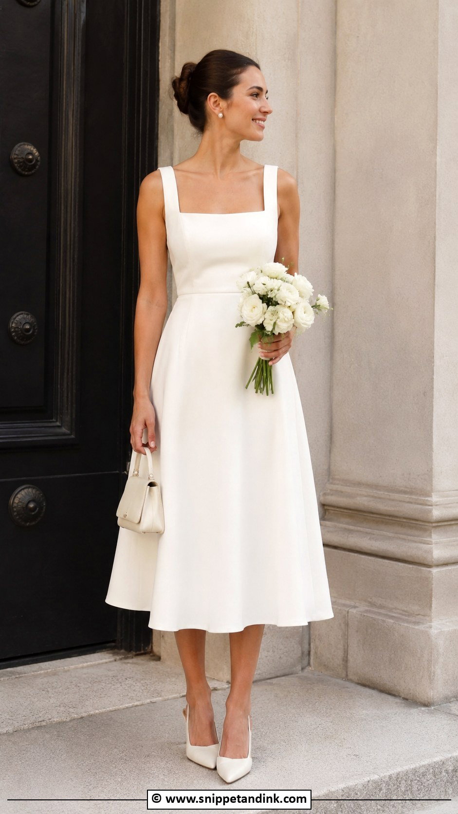 Square Neck Dress For Civil Ceremony - Snippet and Ink - 25 Civil Ceremony Dress Ideas