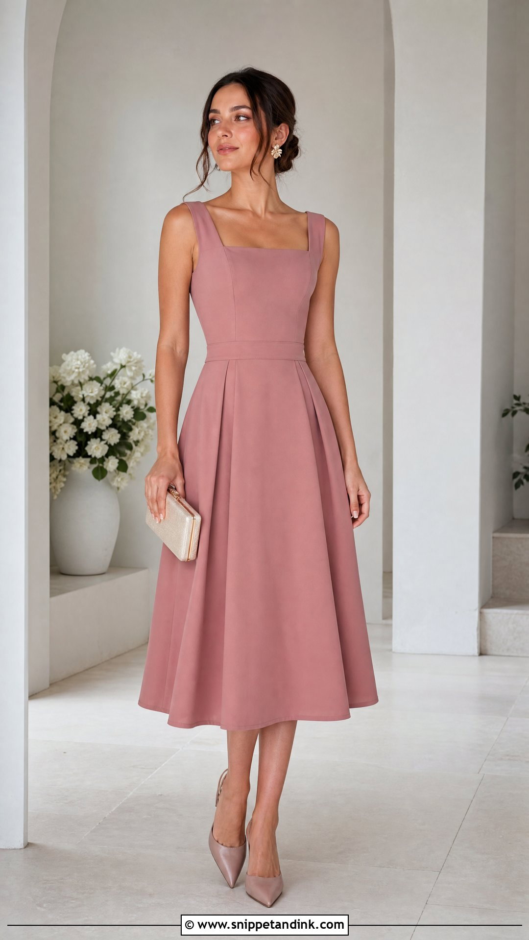 Square Neck Dress for Wedding - Snippet and Ink - 25 Simple Dress for Wedding Ideas