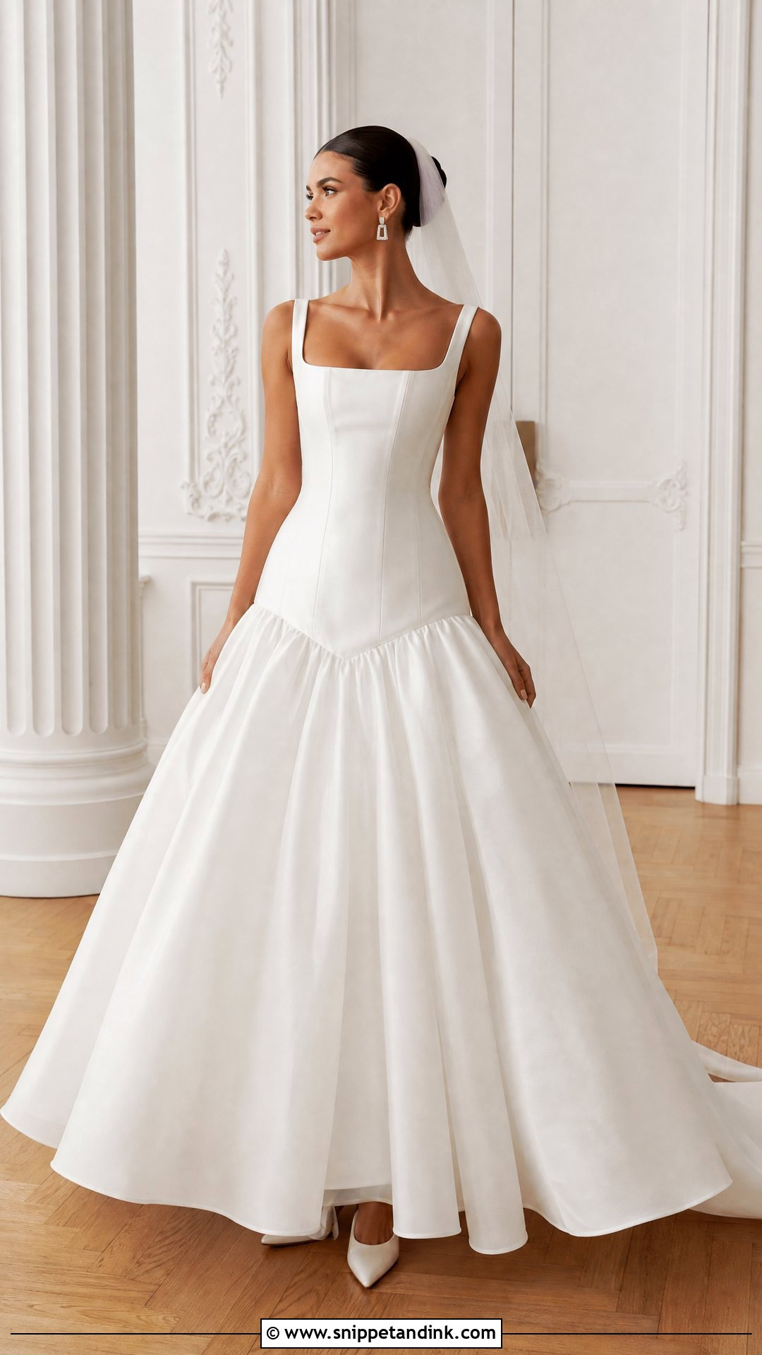 Square Neck Drop Waist Wedding Dress - Snippet and Ink - 25 Future Wedding Dress Ideas